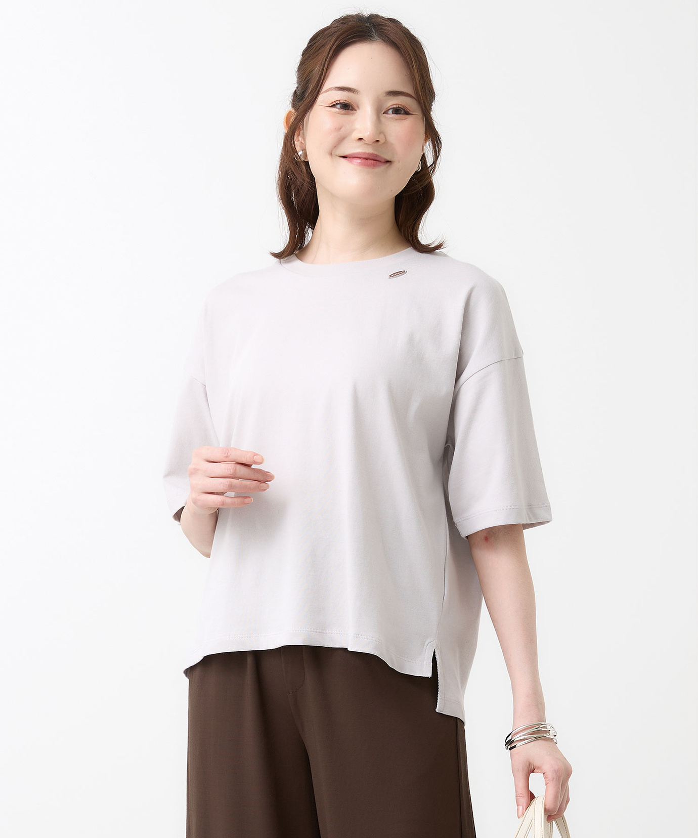 レディース 天竺 ボクシー Tシャツ【オンラインショップ・一部店舗限定