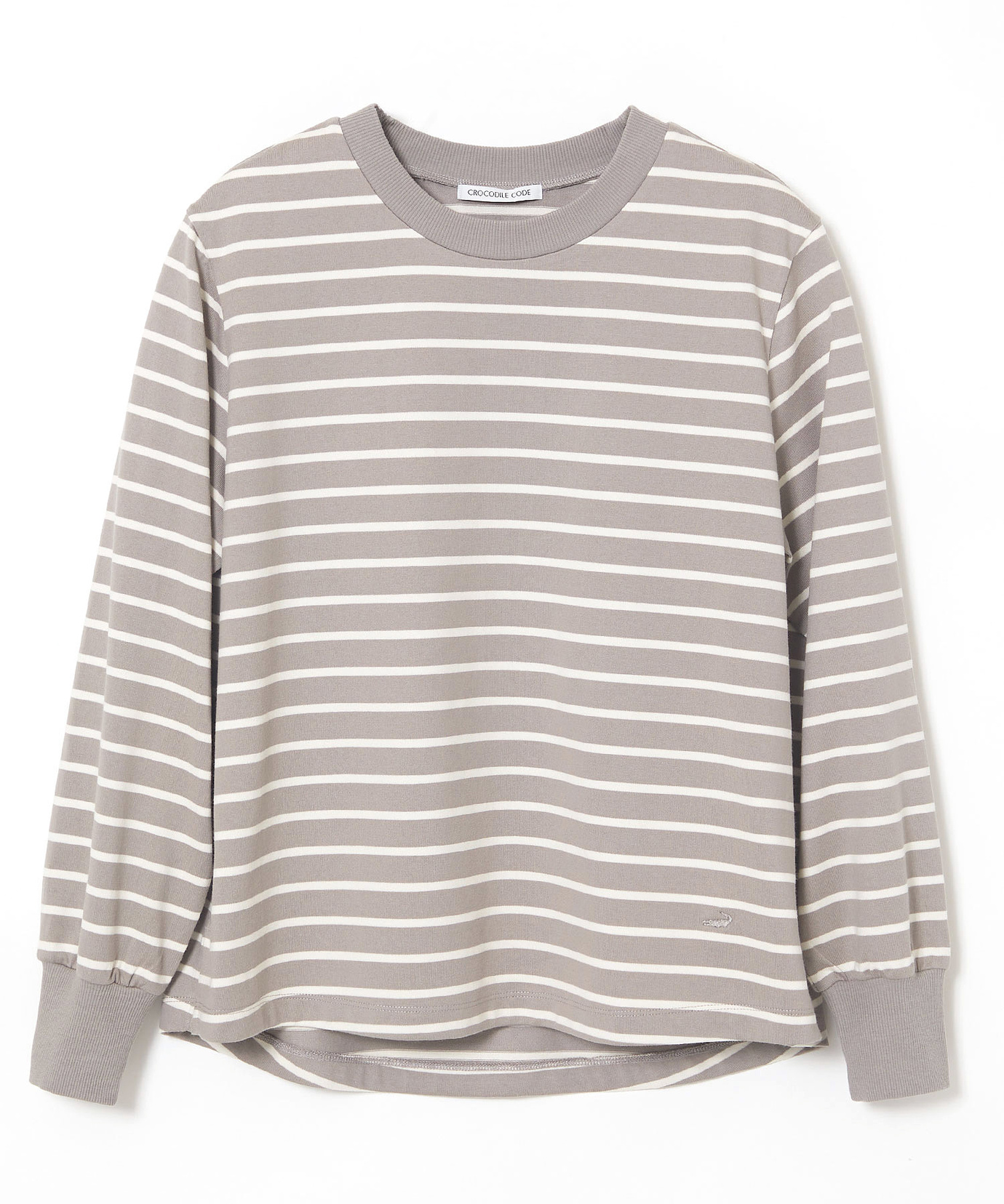 レディース リブ切り替え ボーダー ロングTシャツ通販 [0202-65255