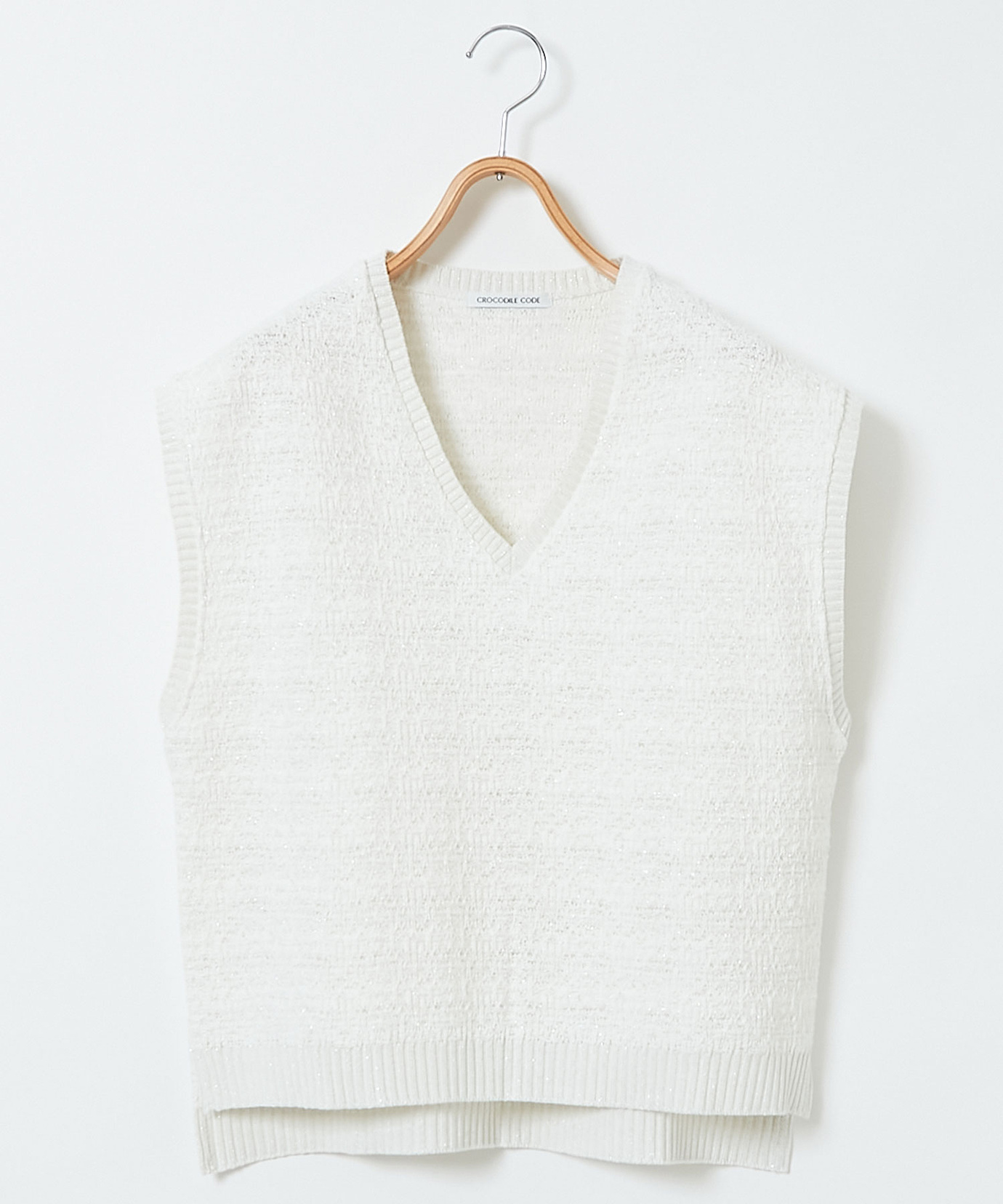 レディース ツイードライク Vネック ベスト通販 [0203-41351