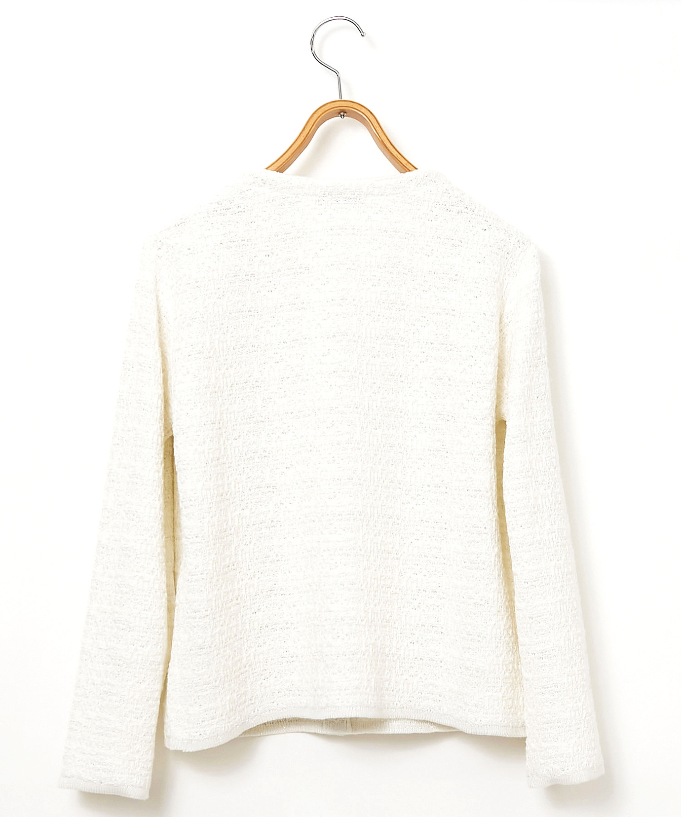 Cruciani アイボリー カーディガン 38 レディース ツイードライク ニット カーディガン通販 [0203-41353