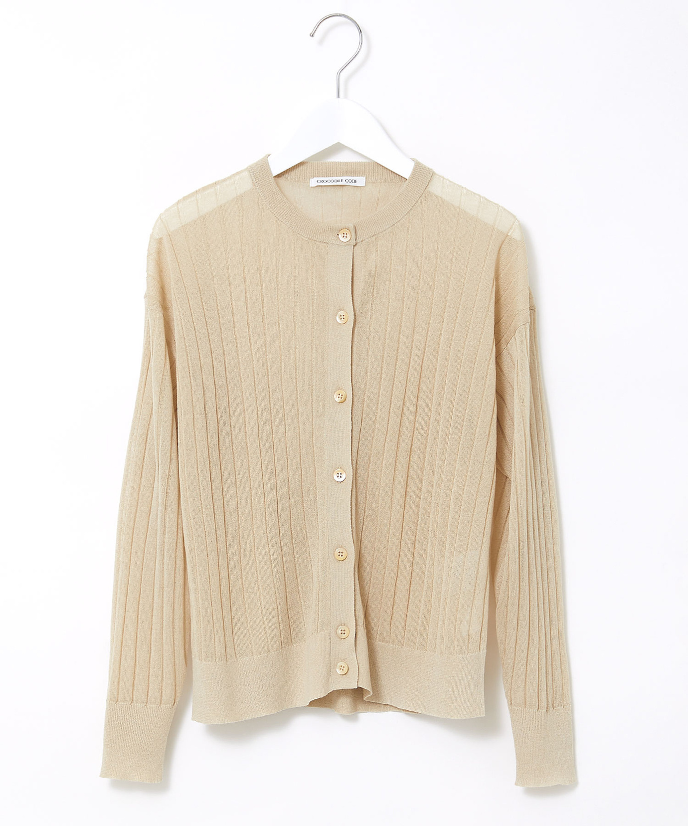 レディース シアー ワイドリブ カーディガン通販 [0203-55350