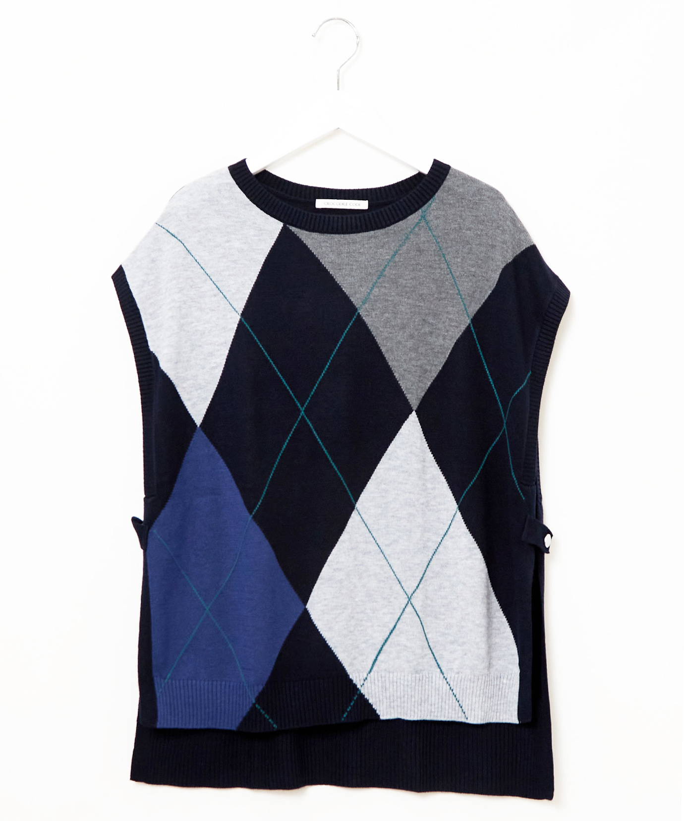 レディース ウールブレンド アーガイル ベスト通販 [0203-55355