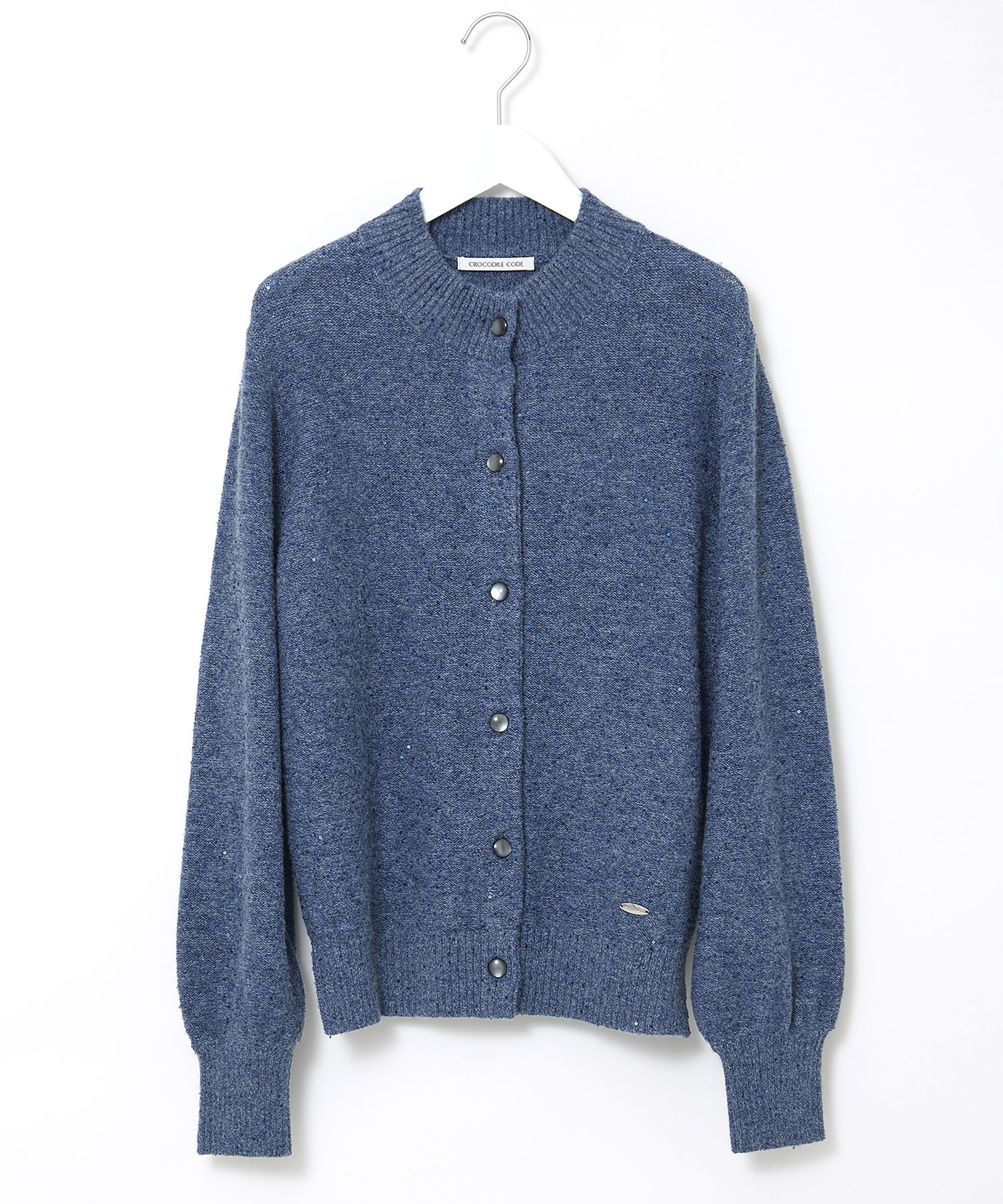 レディース ウールブレンド ラメ糸ネップ カーディガン【手洗いOK