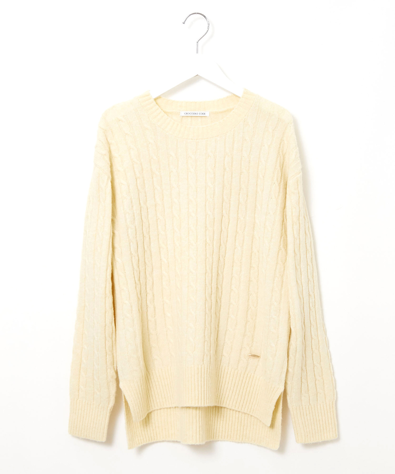 レディース ウールブレンド ケーブル柄 ニット【手洗いOK】通販 [0203