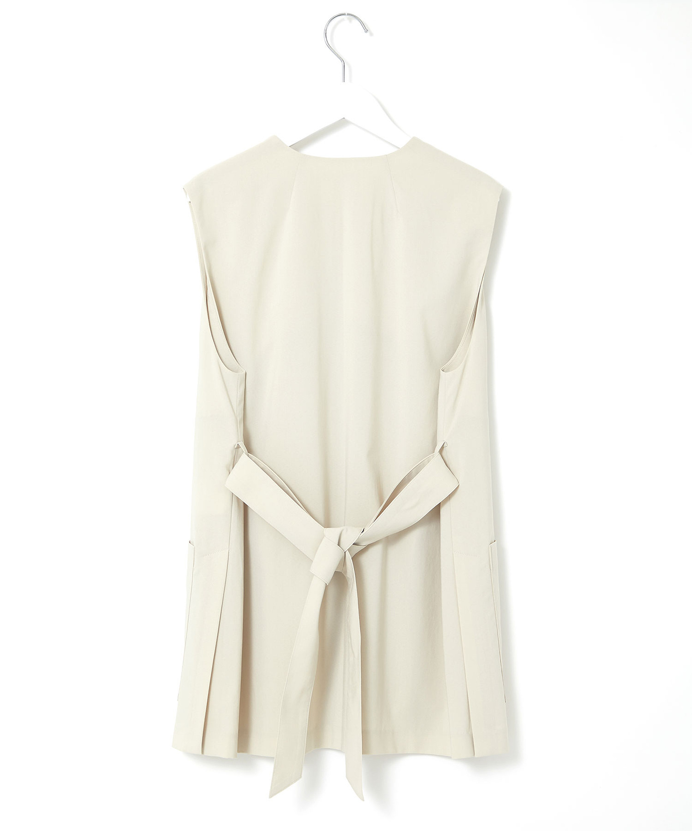 レディース ベルト付き ミドル丈 ジレ【手洗いOK】【一部店舗限定