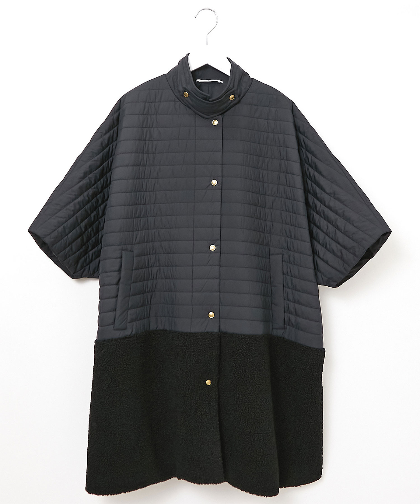 レディース ボア切り替え ポンチョ コート【一部店舗限定】通販 [0204