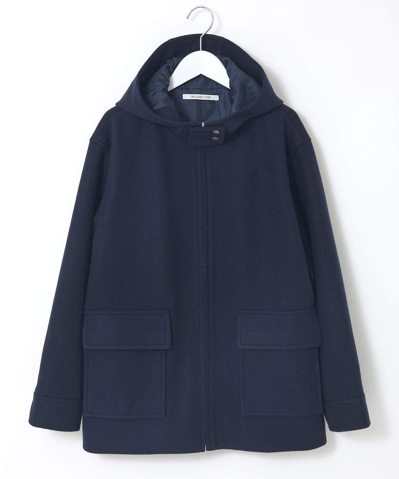 クロコダイル レディース ヘリンボン フーデット アウター ネイビー Ｌ レディース 中綿 フード付き ジャケット【一部店舗限定】通販 [0304
