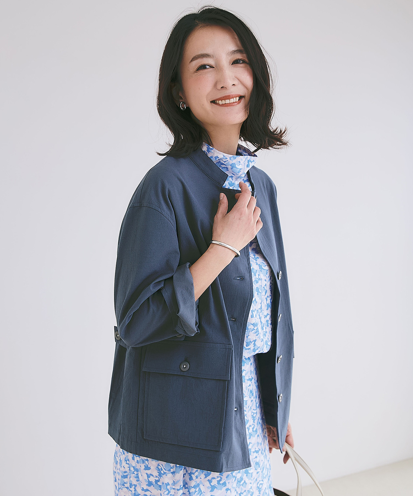 レディース リネンライク ミリタリー風 ジャケット通販 [0204-53450