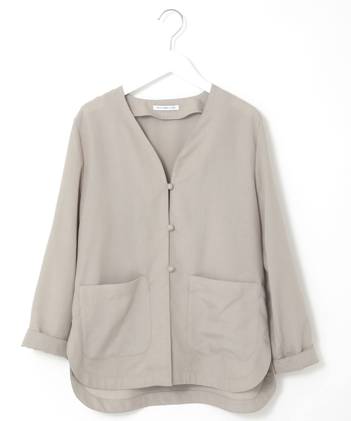 レディース リネンブレンド クルミボタン ジャケット【一部店舗限定