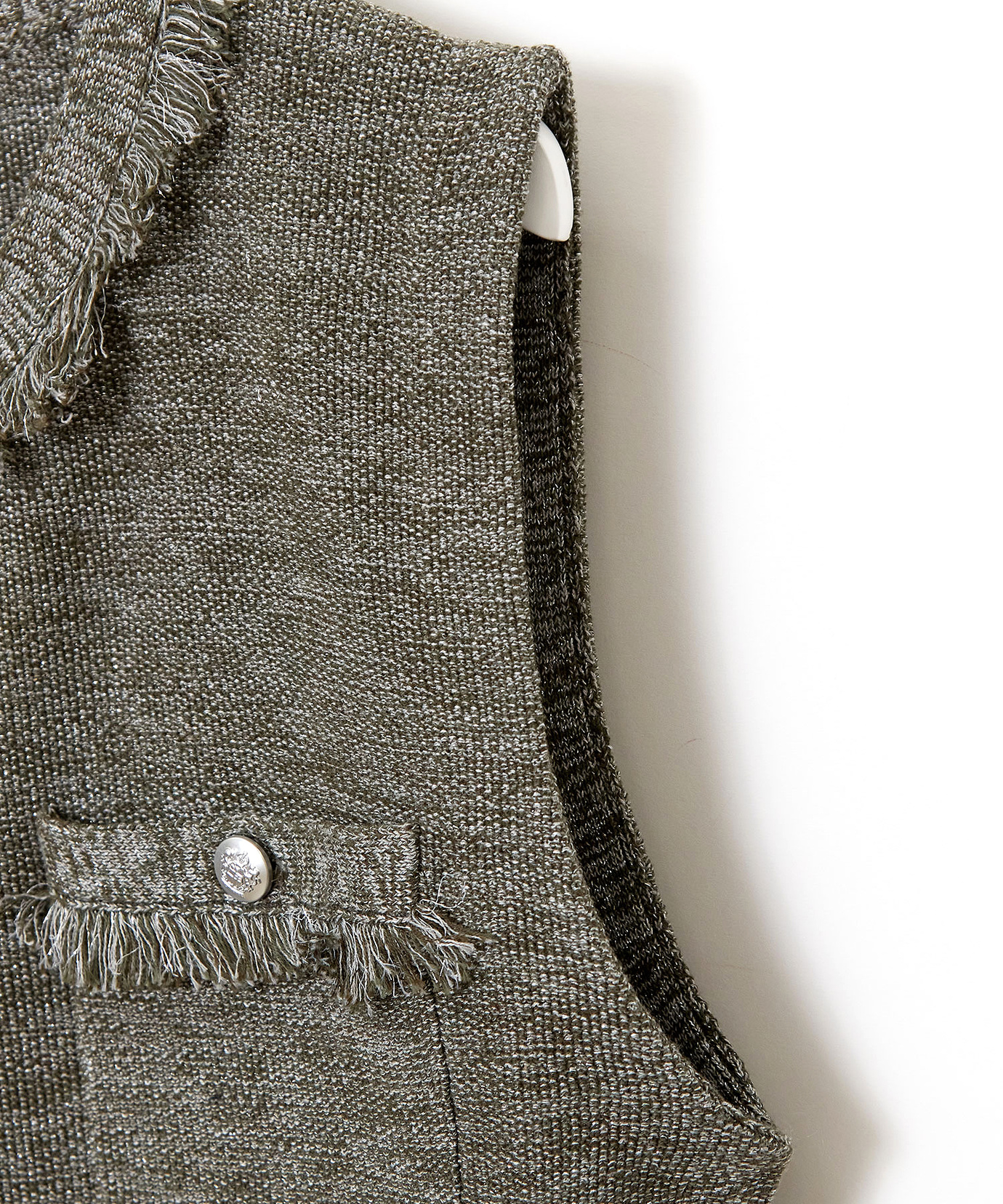 ☆即購入可能です☆新色ツイード　黒×グレー×ラメツイードジレ　モノトーンツィード ☆即購入可能です☆新色ツイード 黒×グレー×ラメツイードジレ