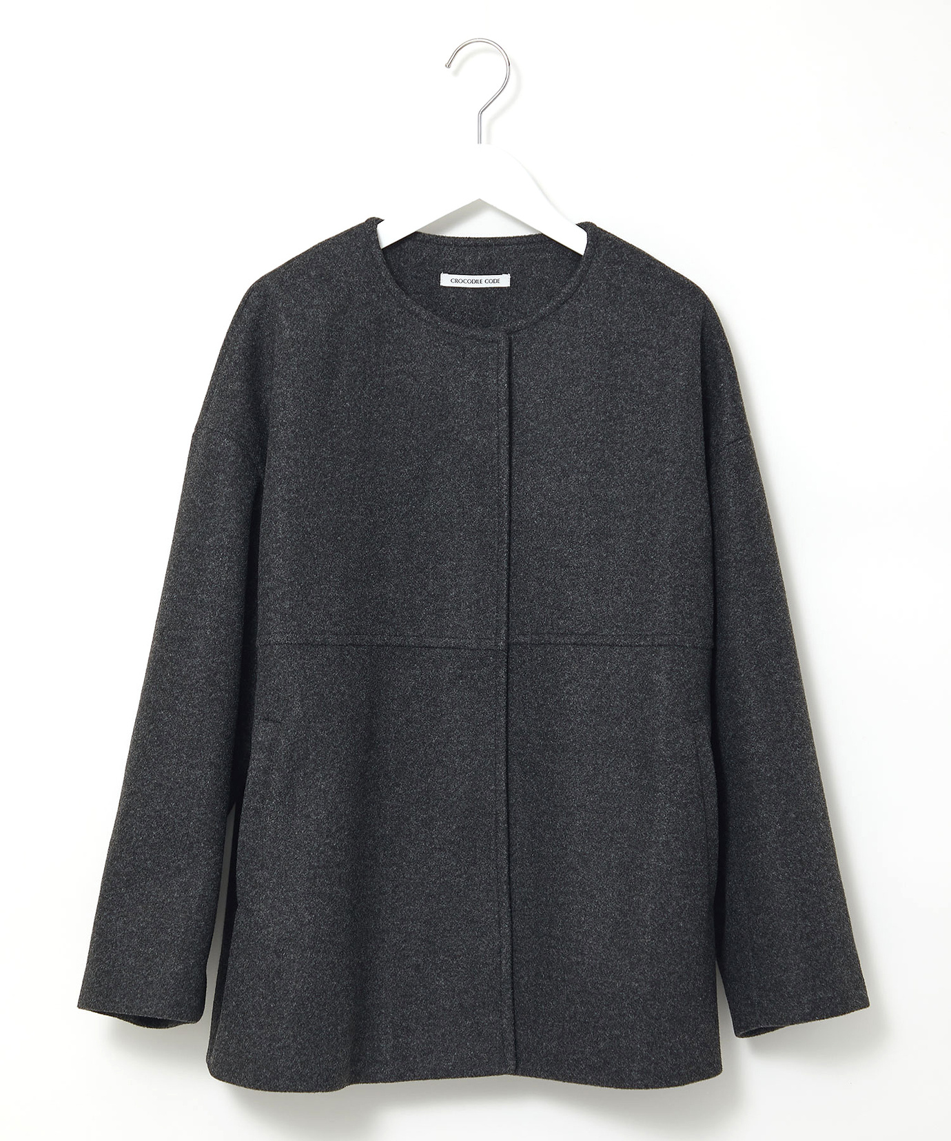 レディース ノーカラー ショート コート通販 [0204-57454