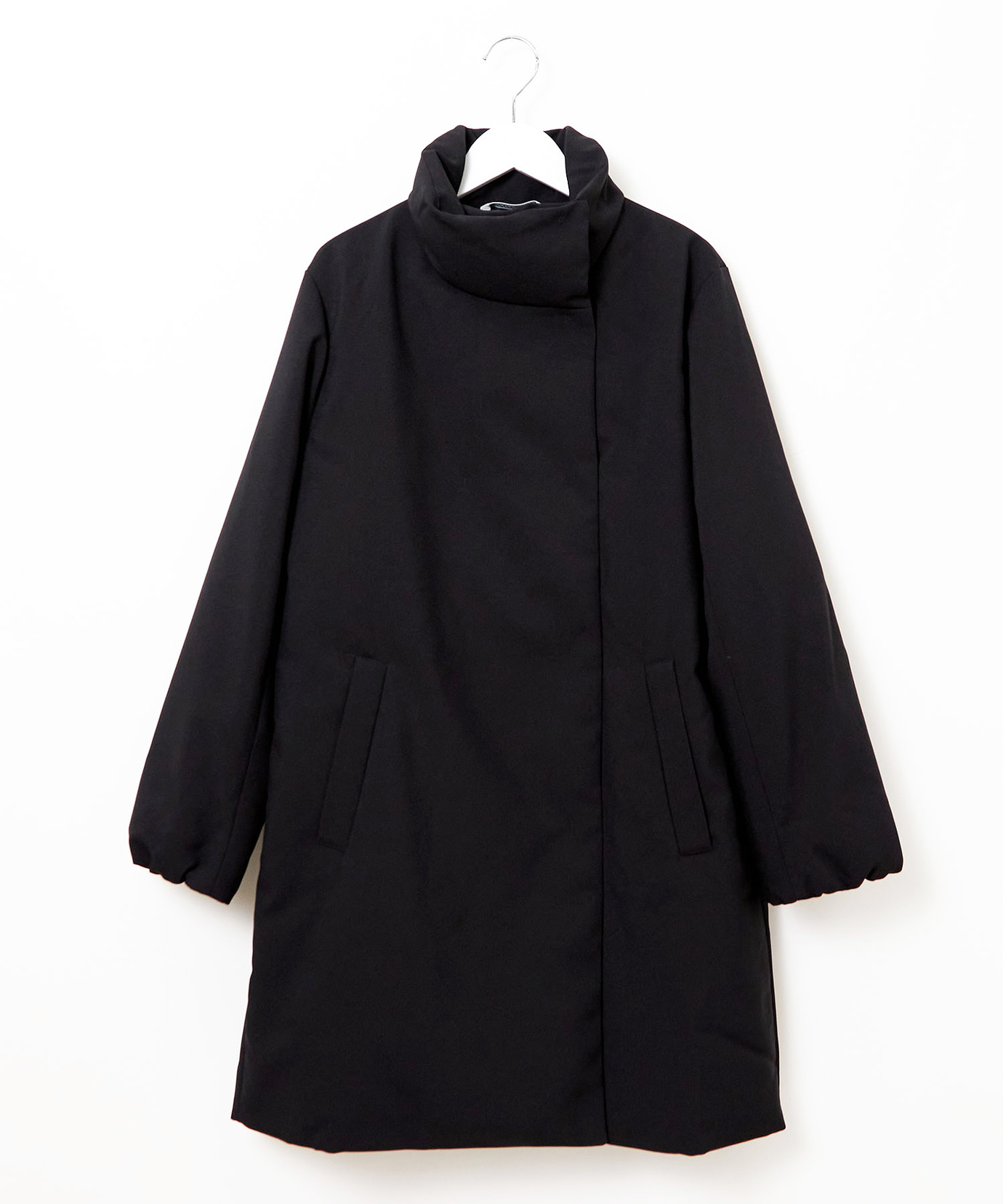 kooブラック36ロングタイプ Long Swing Coat Baby Alpaca Color Black