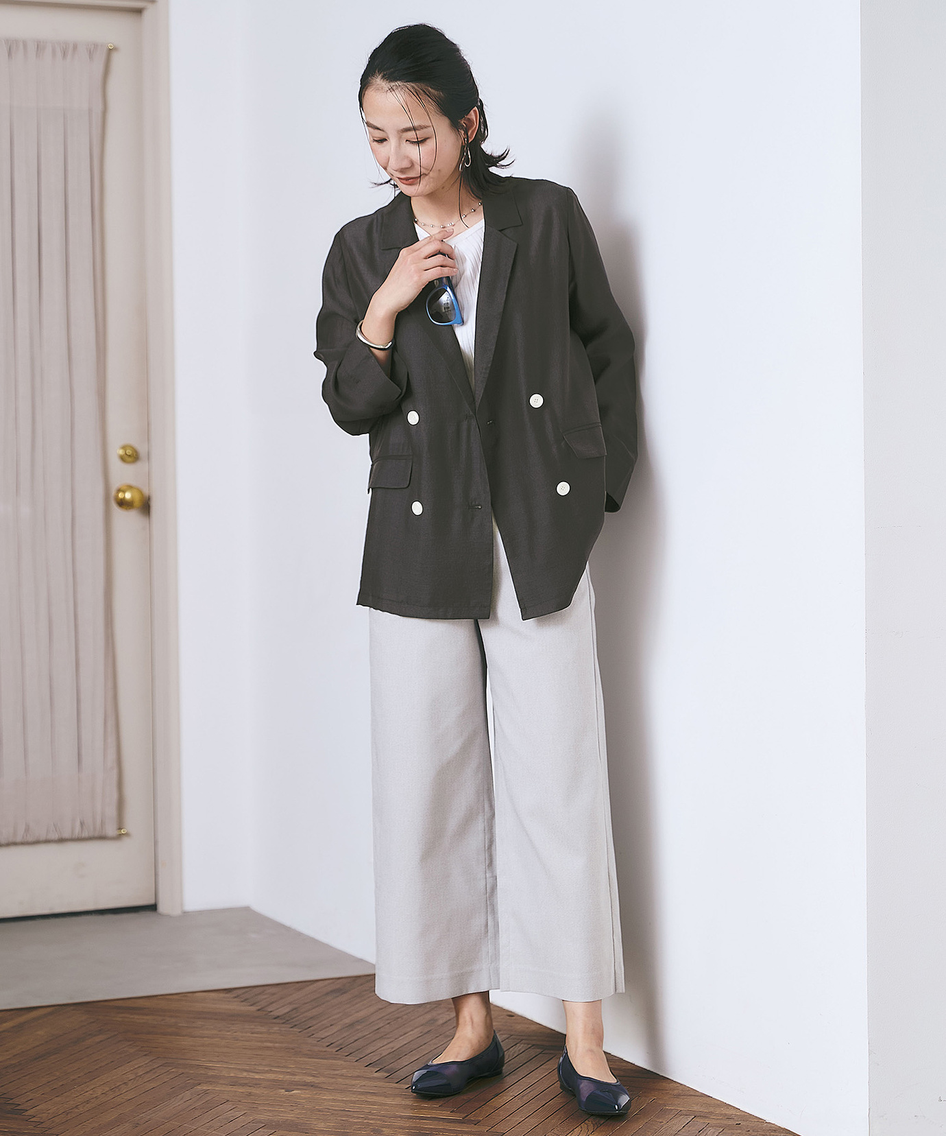 レディース メタル風ボタン マリン パンツ通販 [0205-53557