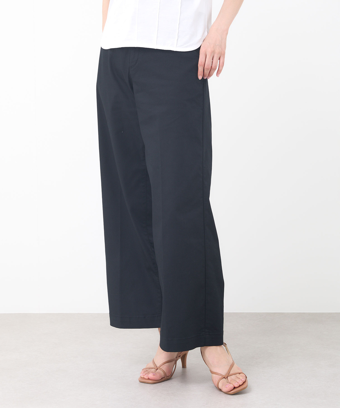 レディース サテン セミワイド パンツ通販 [0205-53561