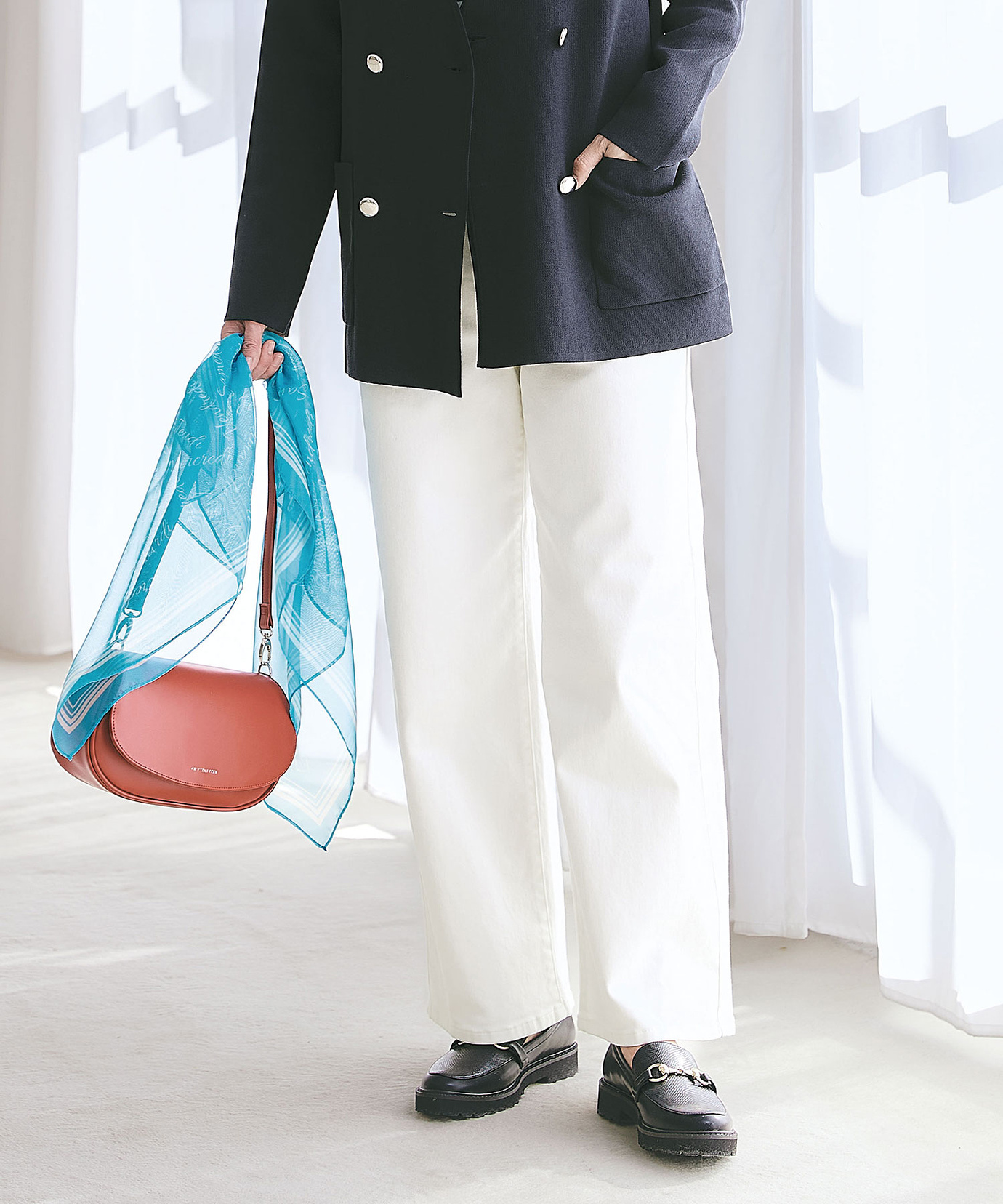 レディース セミワイド ホワイト デニムパンツ【EDWIN別注】通販 [0205