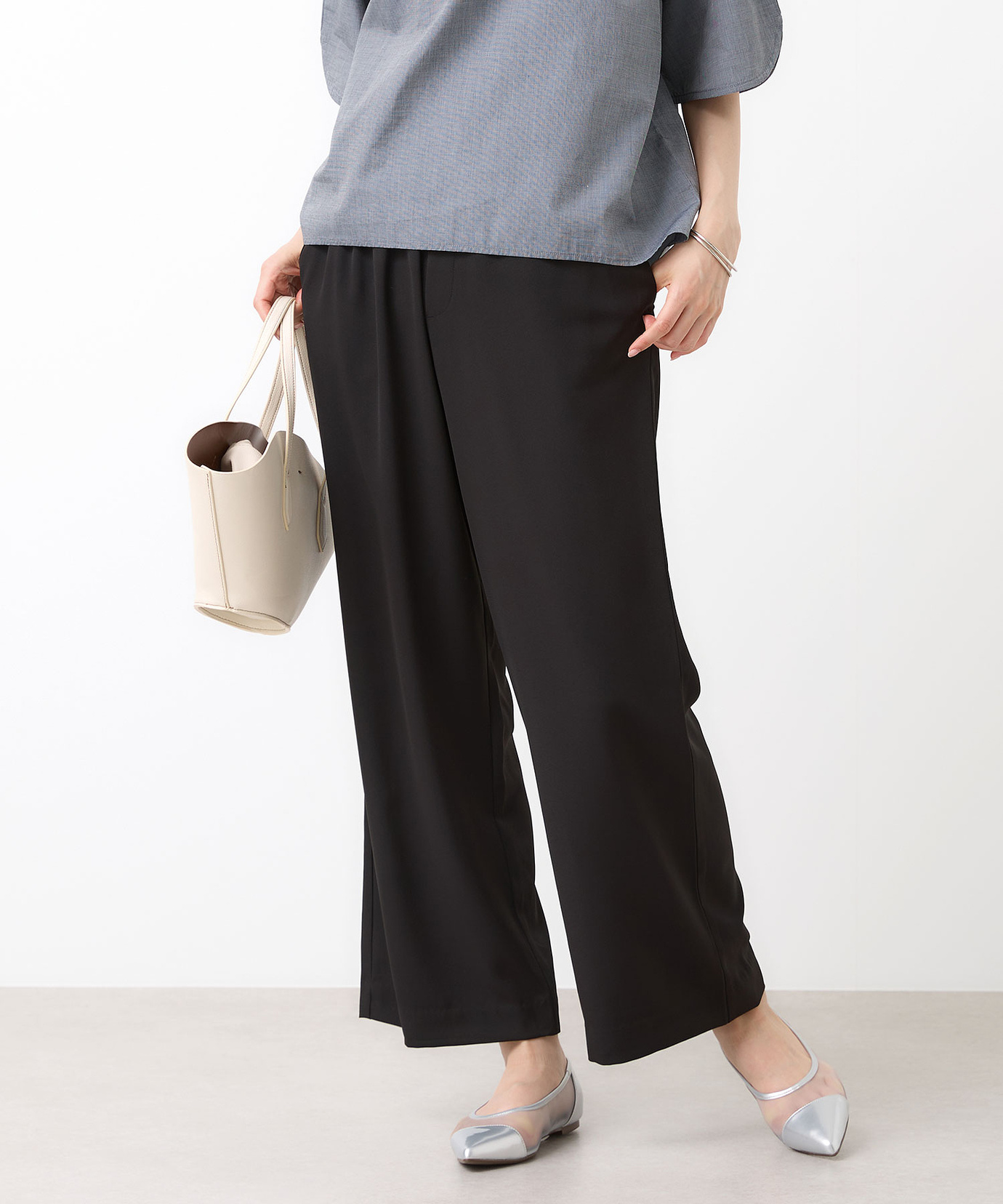 レディース プルオンストレートパンツ【接触冷感】【UV加工】通販
