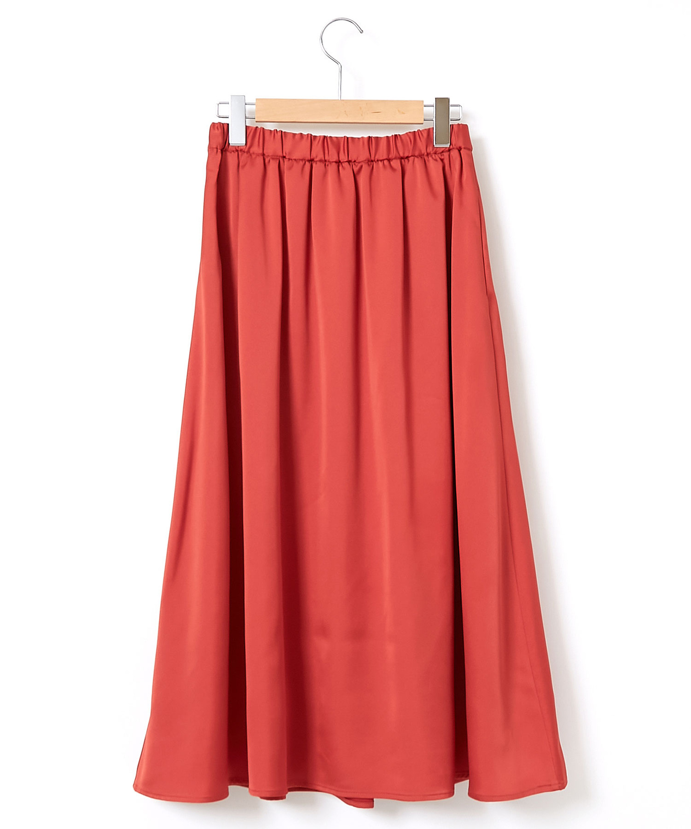 【Pallas Palace】コットン100％　切替ロングフレアスカート　レッド レディース タック フレア スカート通販 [0206-41650] - クロコダイル