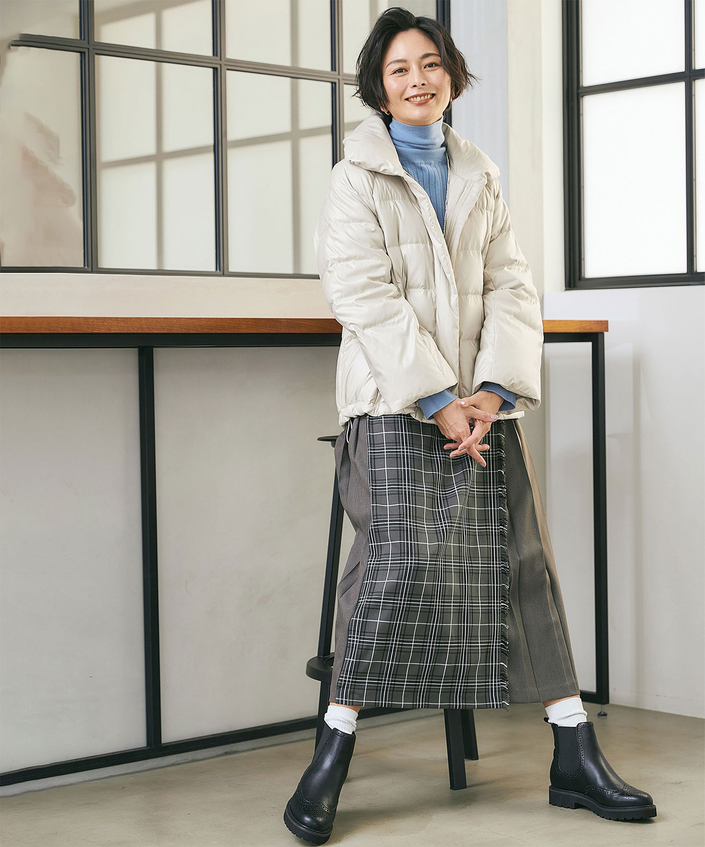 レディース チェック プリーツ スカート通販 [0206-45654