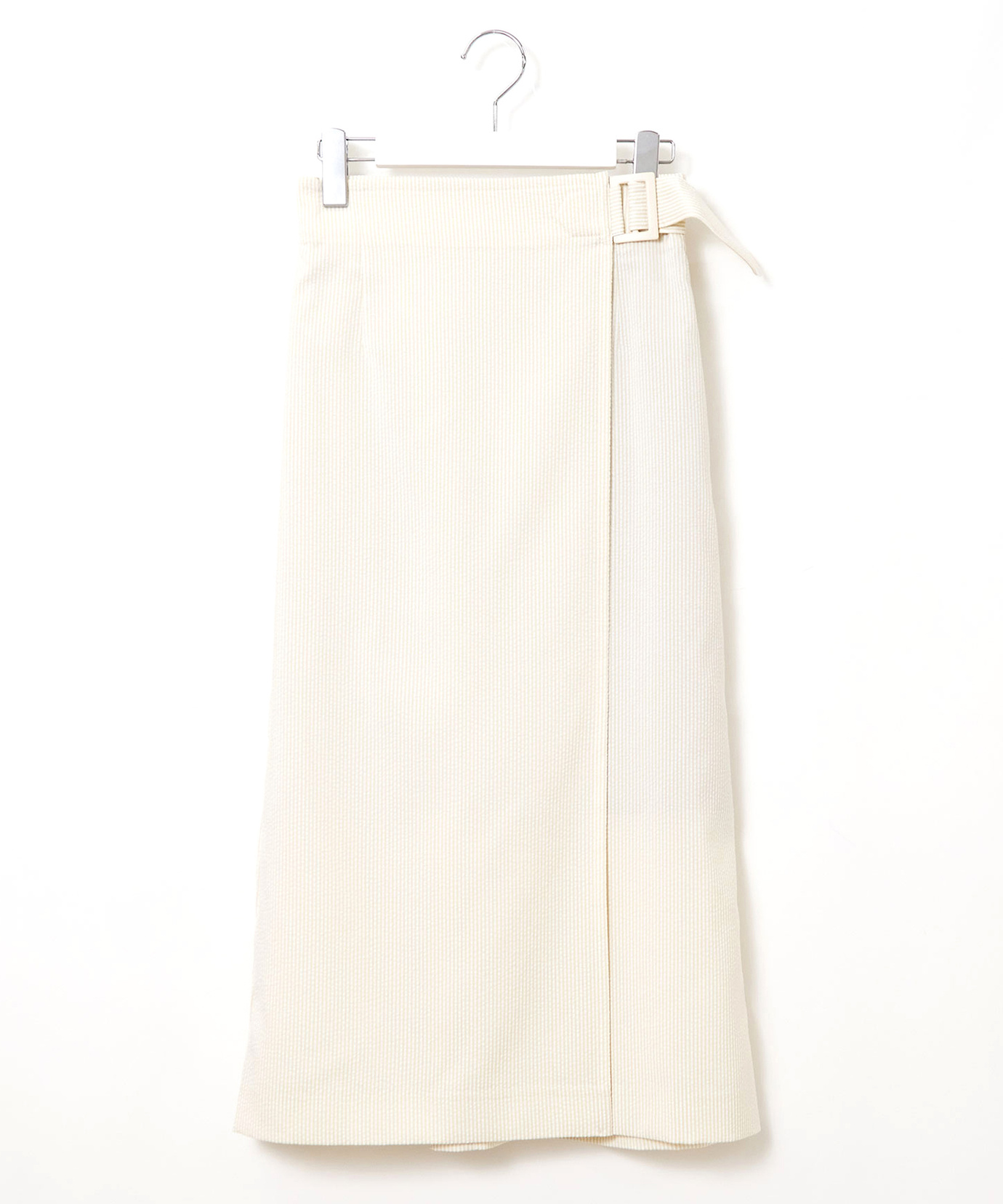 新品・タグ付き　マイラン　フィッシュテイルラップスカート　ホワイト レディース ベルト付き ラップ スカート【一部店舗限定】通販 [0206