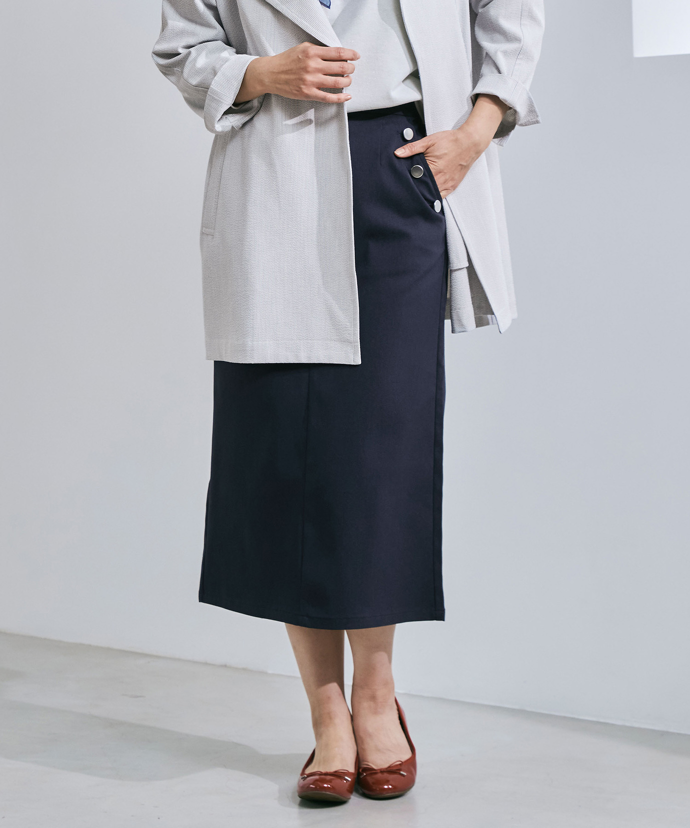 レディース メタルボタン マリンスカート通販 [0206-61650