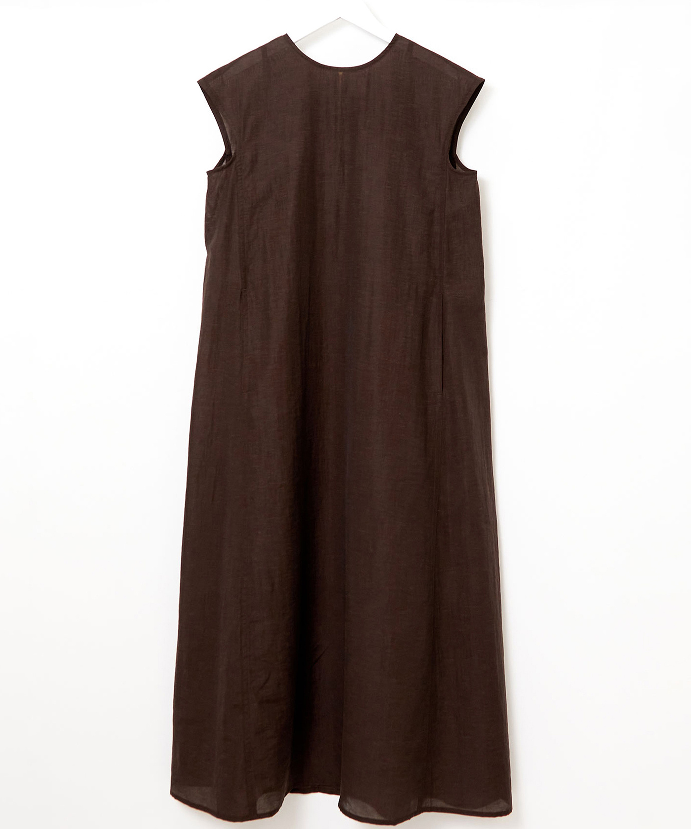 レディース リネンブレンド ノースリーブ ワンピース通販 [0221-53754