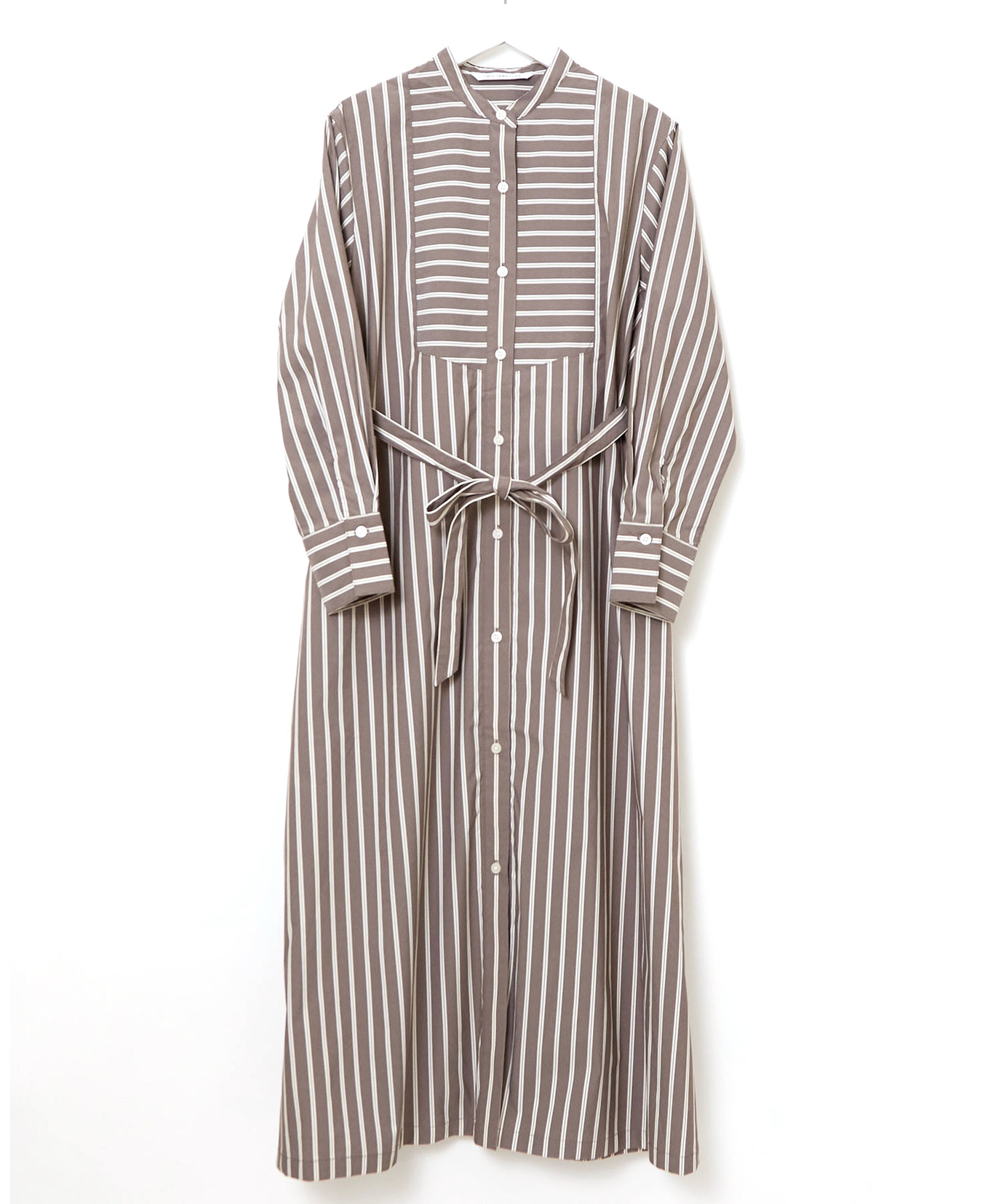 レディース ヨーク切り替え ストライプ ワンピース通販 [0221-55750