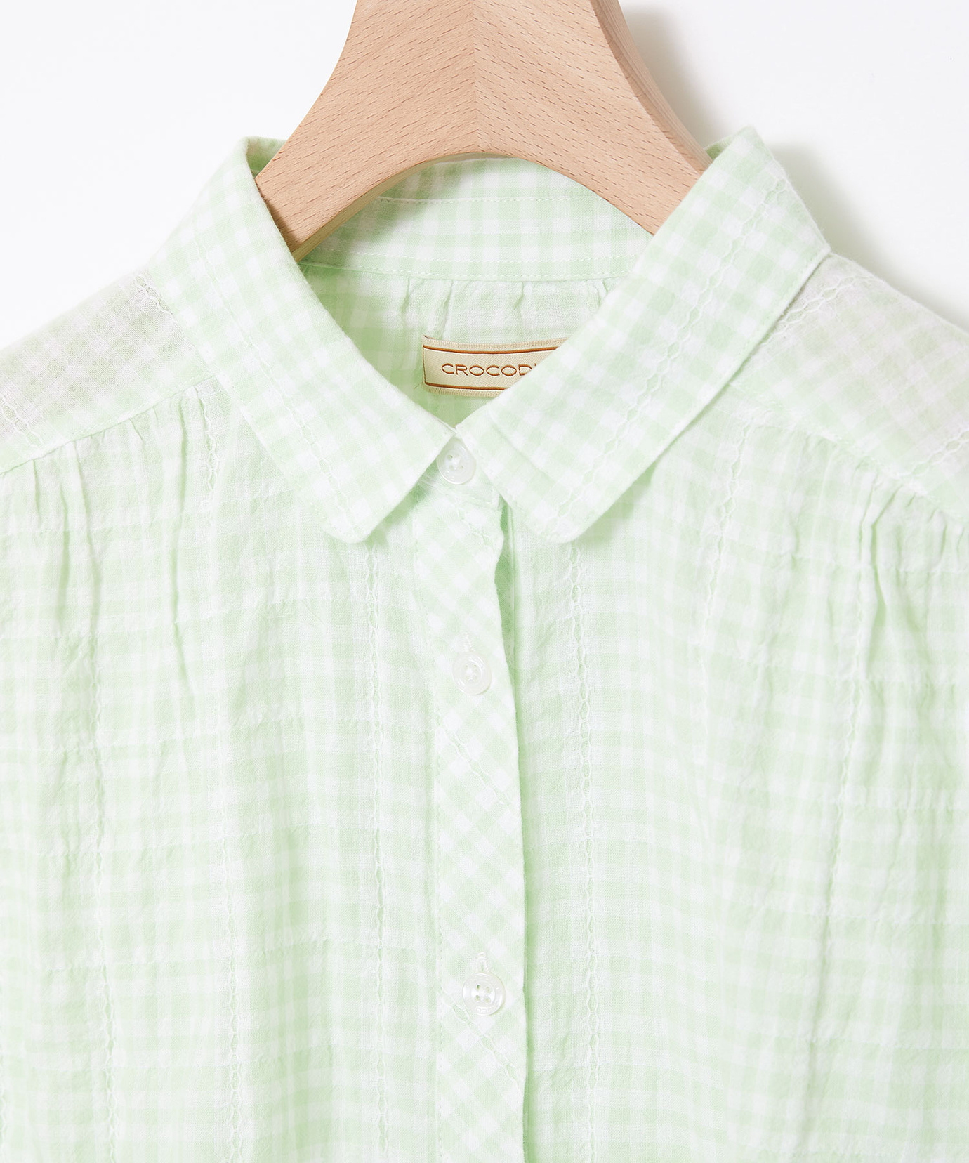 レディース カラミクロスドビー チェック ブラウス【JAPAN FABRIC