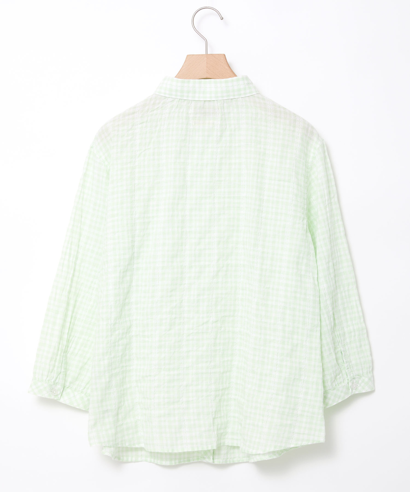 Kumakoro レディース カラミクロスドビー チェック ブラウス【JAPAN FABRIC