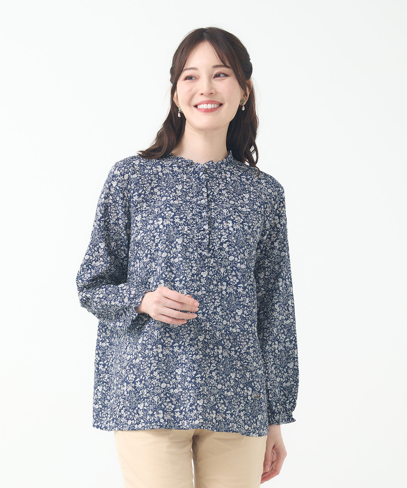 レディース ミラクルウェーブ 花柄プリント ブラウス通販 [0301-53109