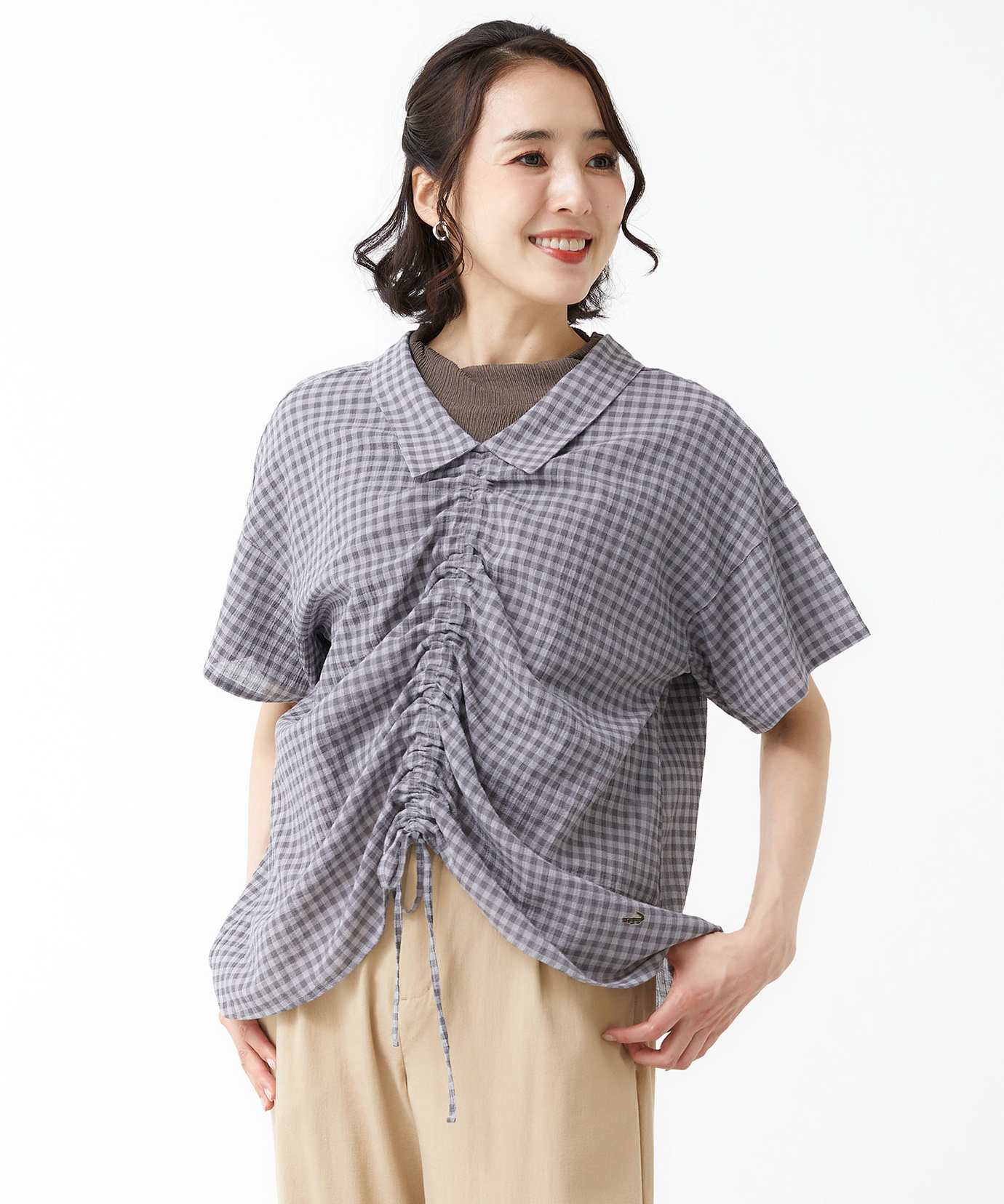 じゃいこ　ふんわりブラウス ブラウス シャツ 「WEB限定」起毛合わせネックブラウス FURRY