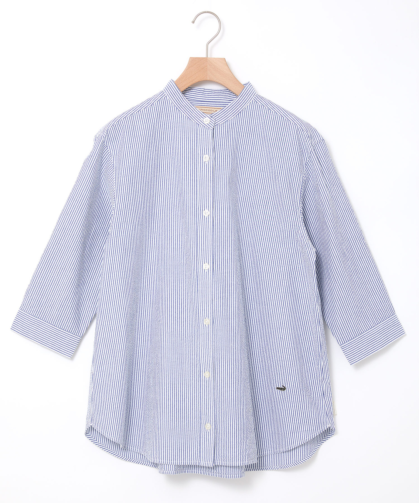 レディース コットン サッカー ストライプブラウス【一部店舗限定