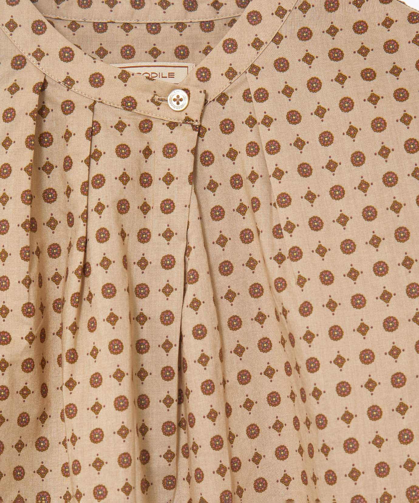 レディース プロヴァンス柄 フロントタック ブラウス【オンライン