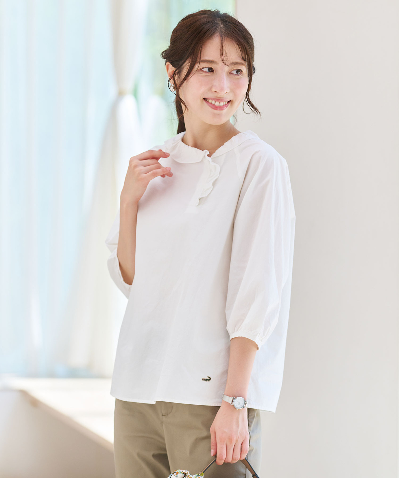 レディース フリルカラー プルオーバー ブラウス通販 [0301-55102