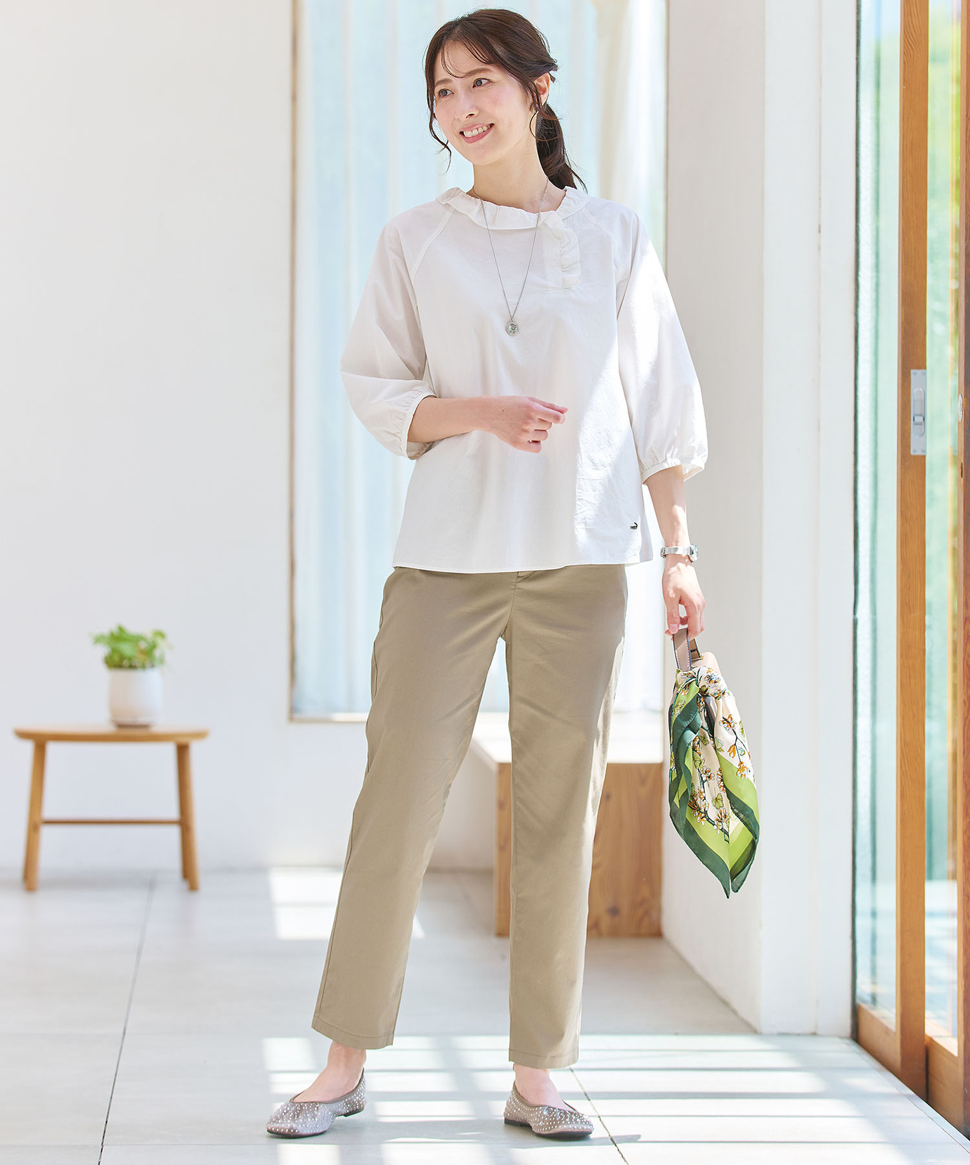 レディース フリルカラー プルオーバー ブラウス通販 [0301-55102