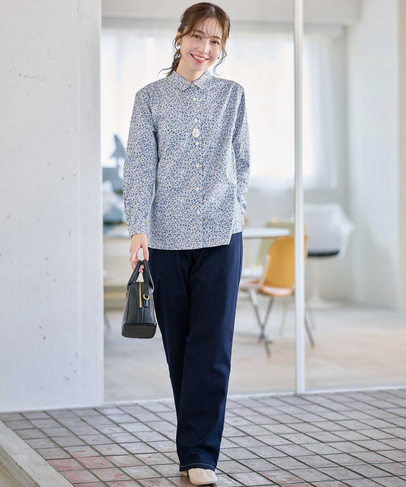 レディース 小花柄プリント ブラウス通販 [0301-55115] - クロコダイル