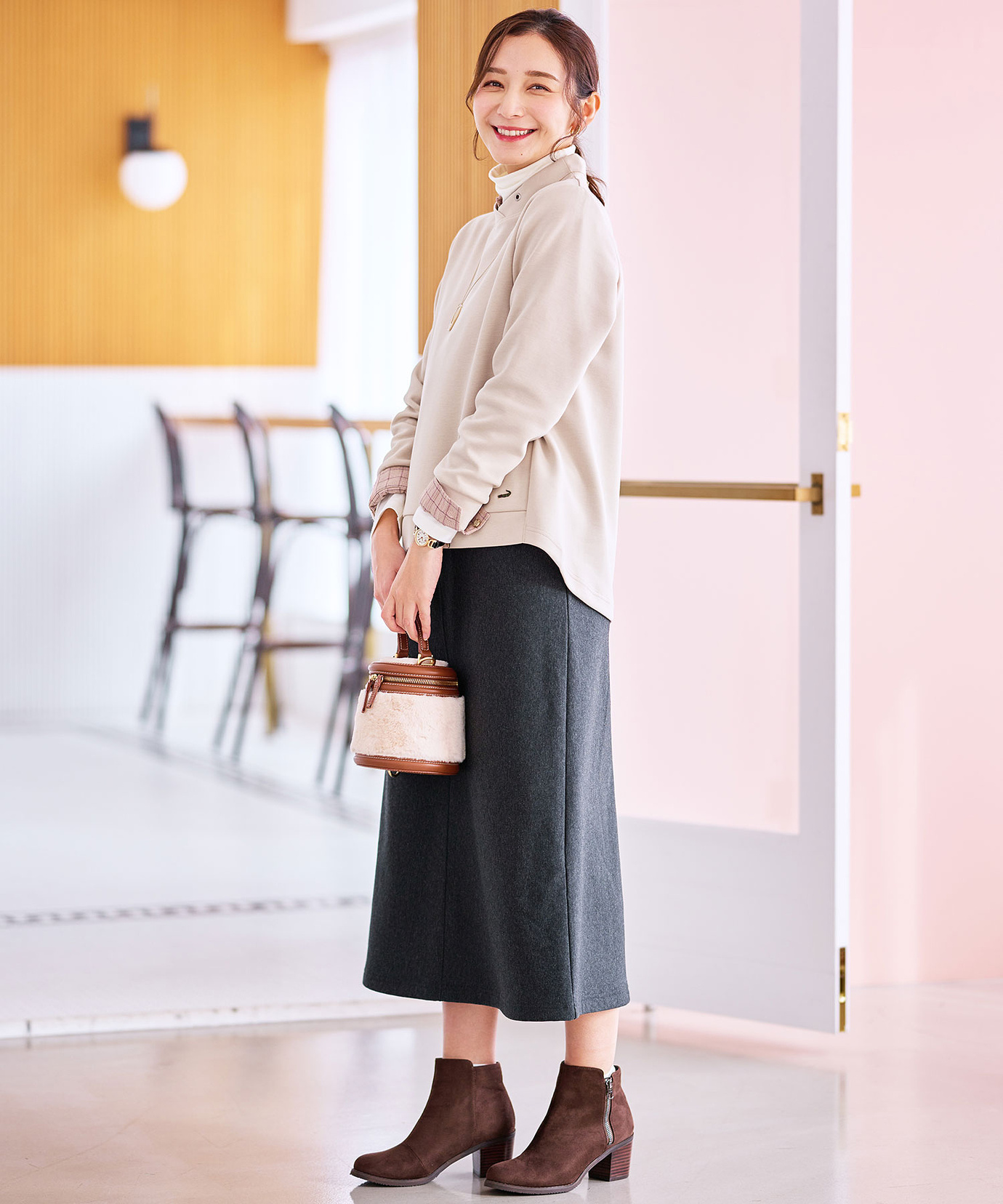 レディース コットンブレンド チェック柄 ブラウス通販 [0301-55122