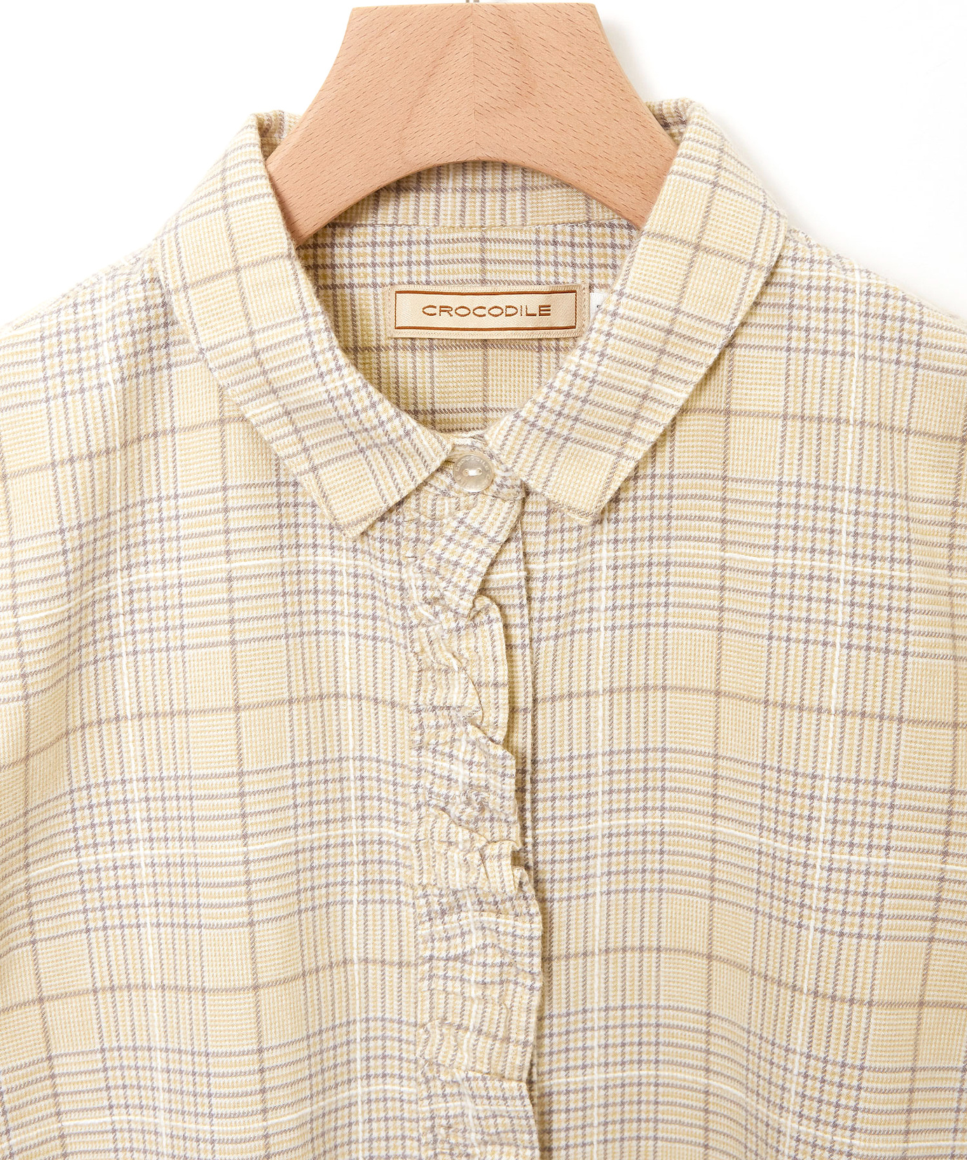 レディース 比翼フリル グレンチェック ブラウス通販 [0301-55124