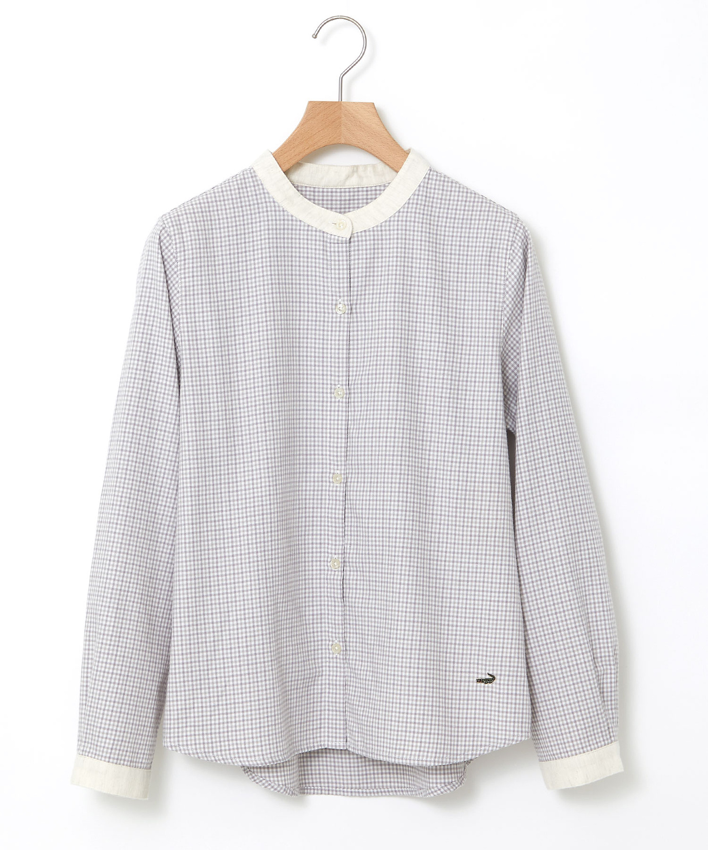 レディース バンドカラー チェック柄 ブラウス通販 [0301-56100