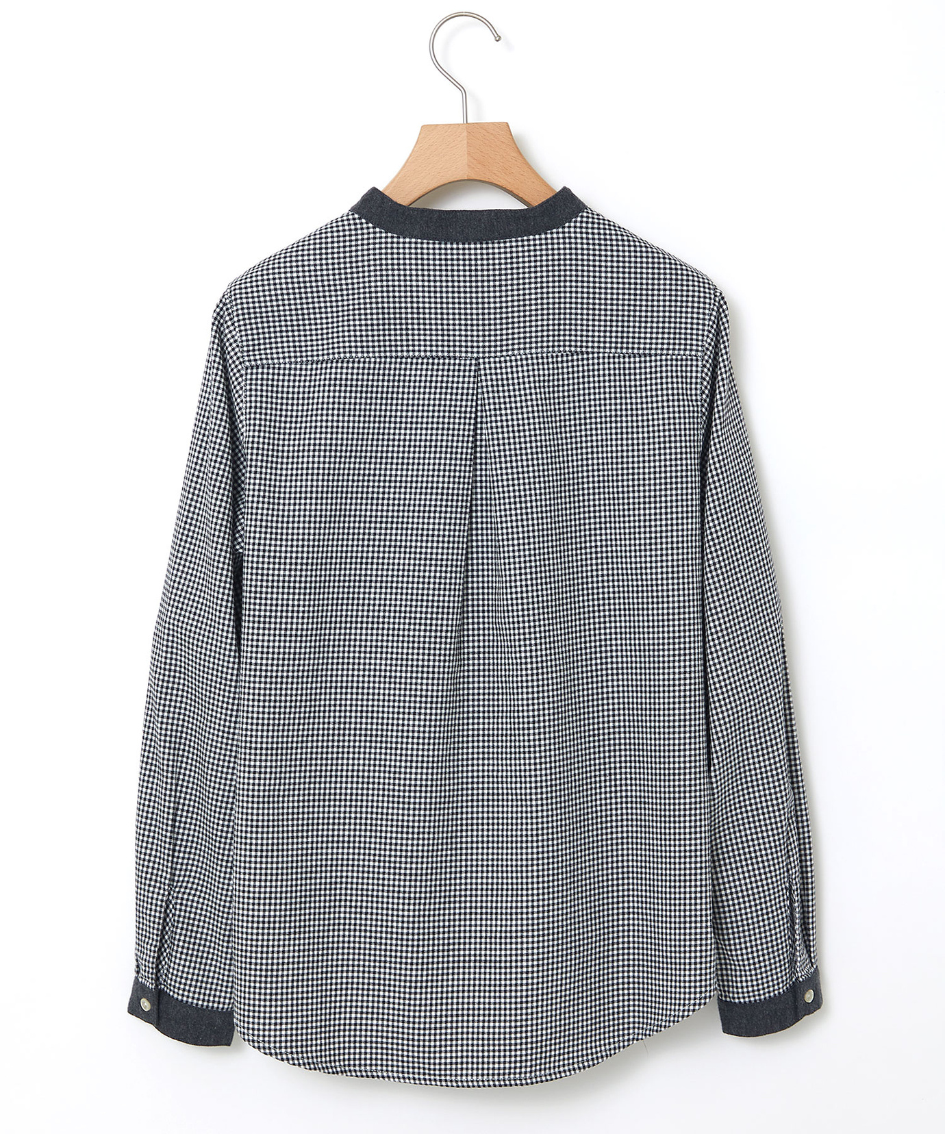 レディース バンドカラー チェック柄 ブラウス通販 [0301-56100