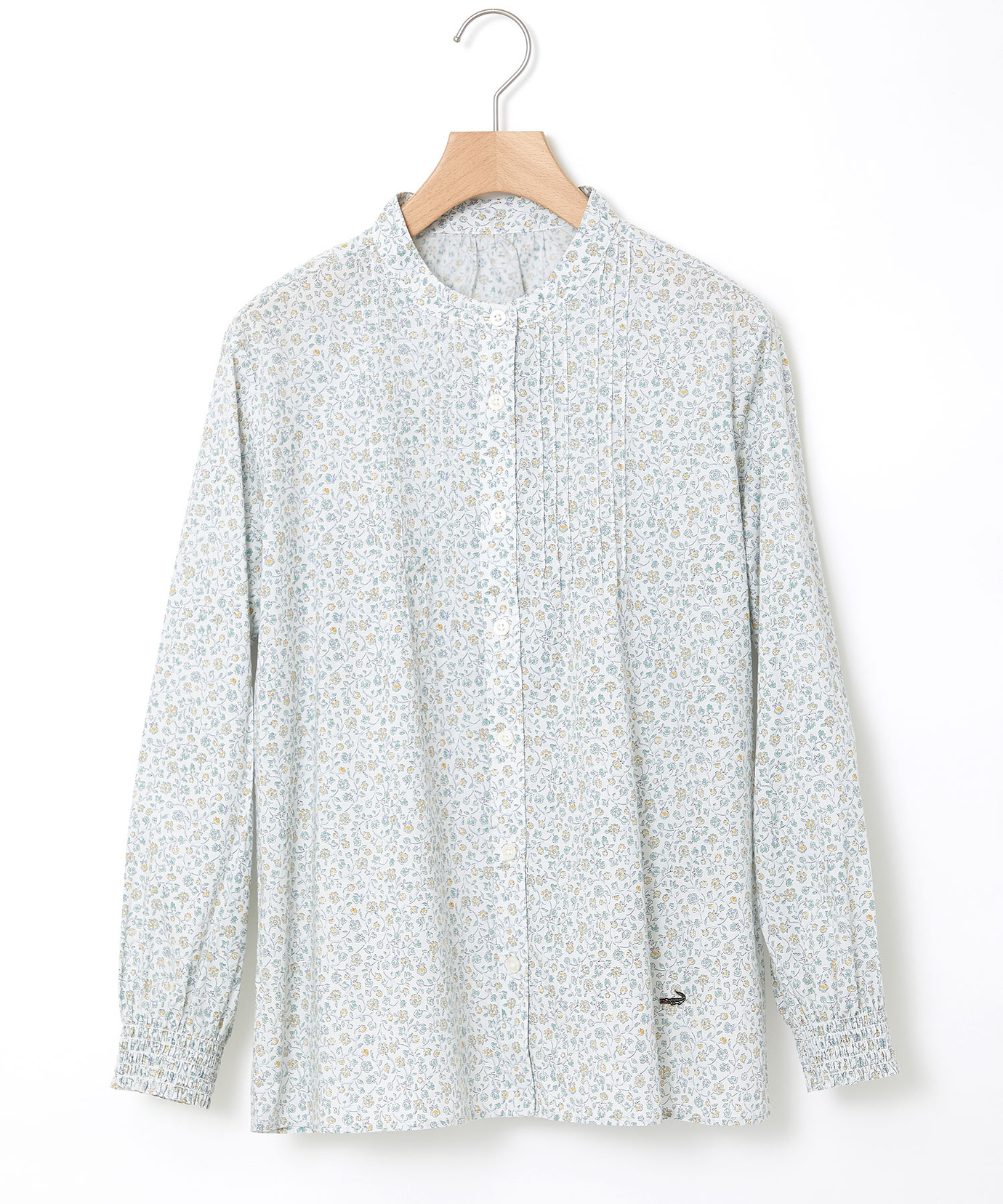 レディース 花柄プリント ピンタック ブラウス【オンラインショップ