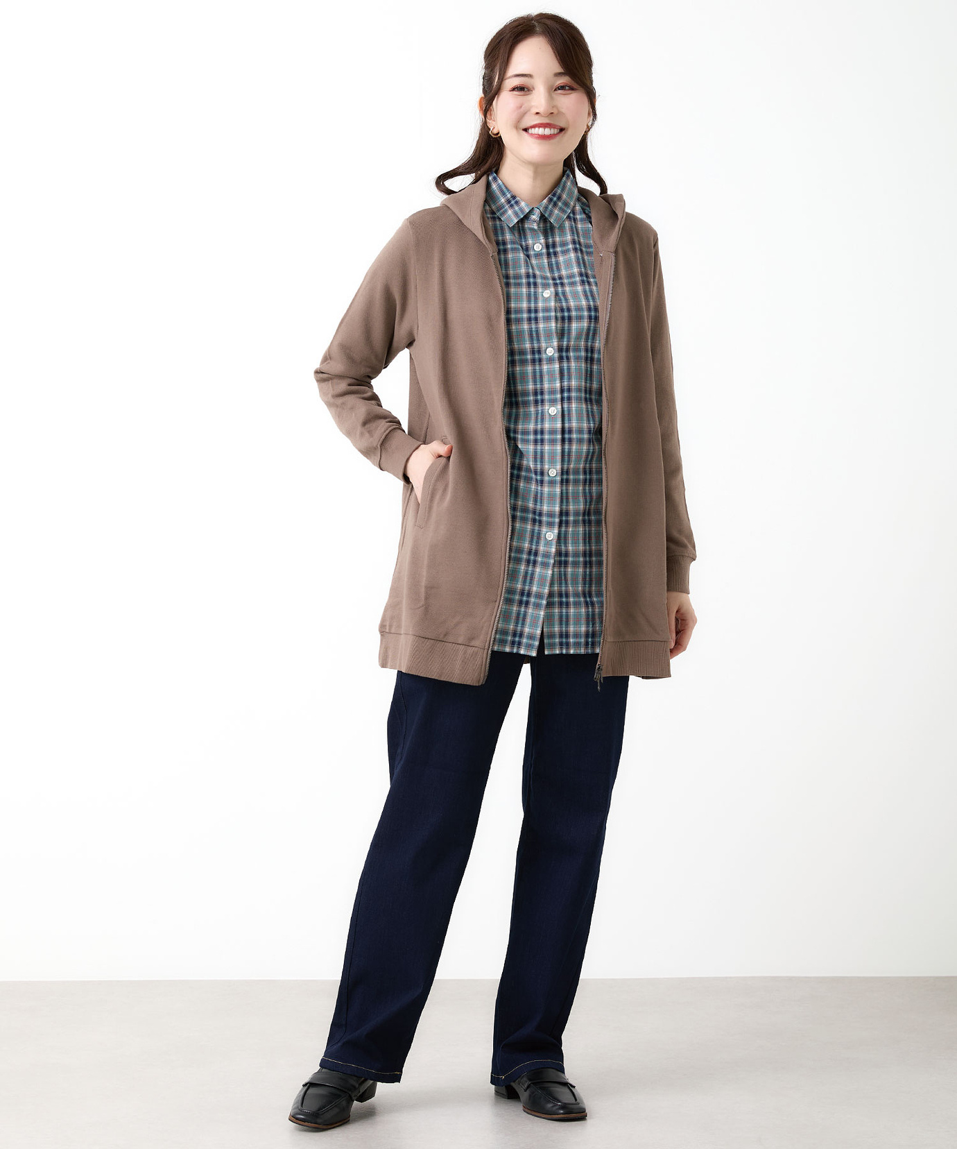 レディース 裏毛 チュニック パーカー【オンラインショップ限定】通販