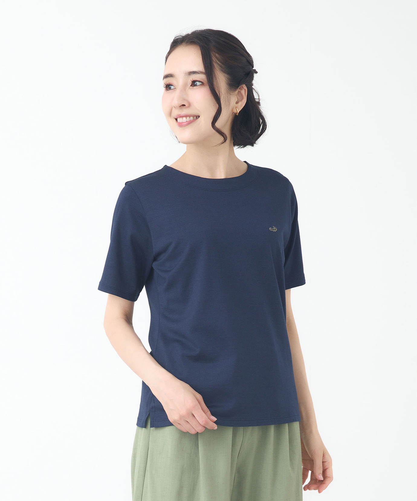 レディース セルロースコットン クルーネック Tシャツ【吸汗速乾】通販