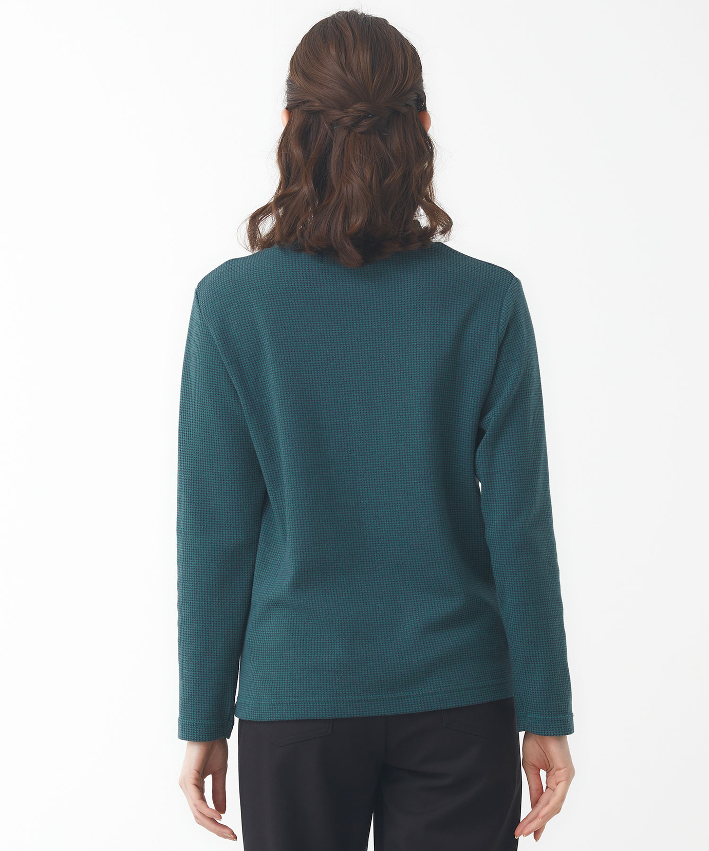 レディース 千鳥柄 ハイネック カットソー通販 [0302-45228