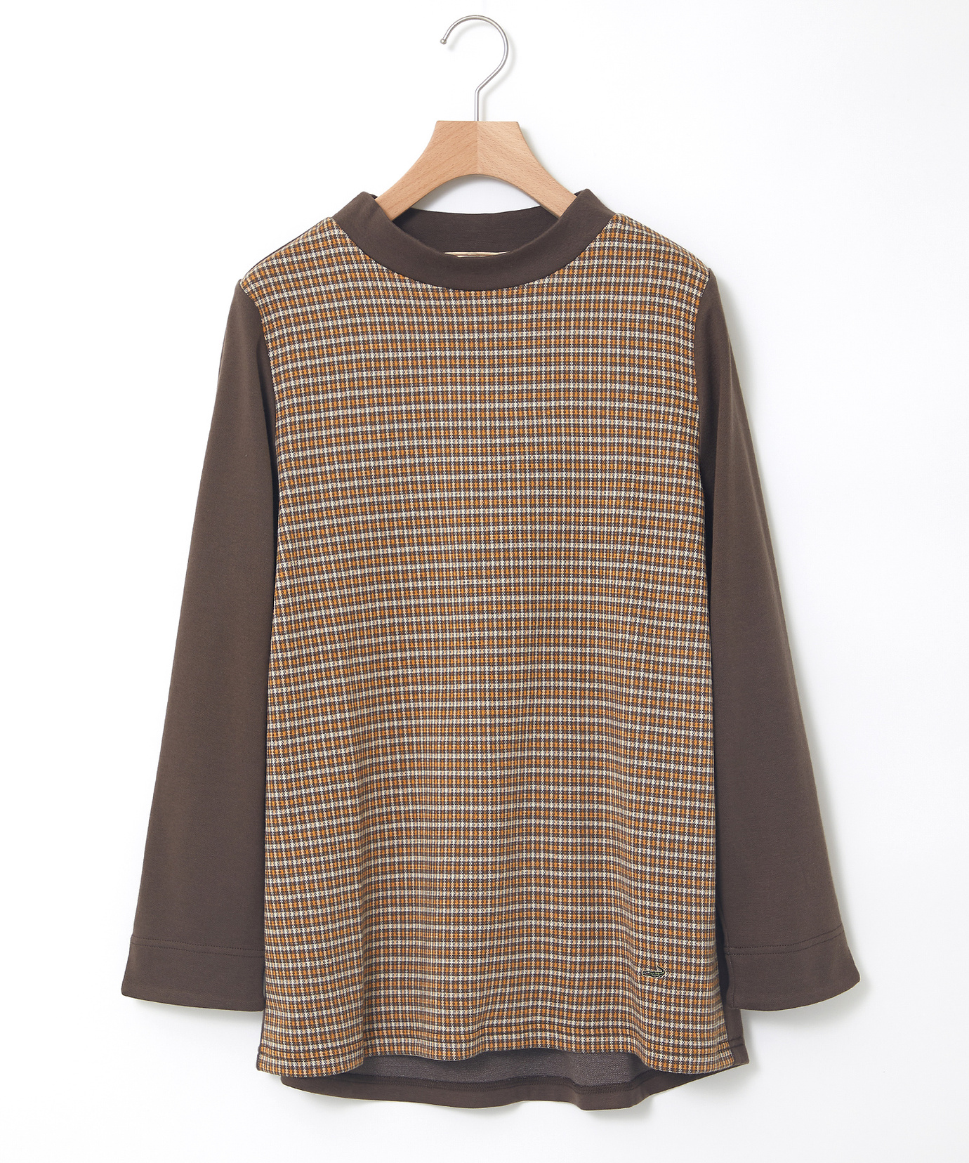 レディース チェック柄 切り替え チュニック通販 [0302-45232