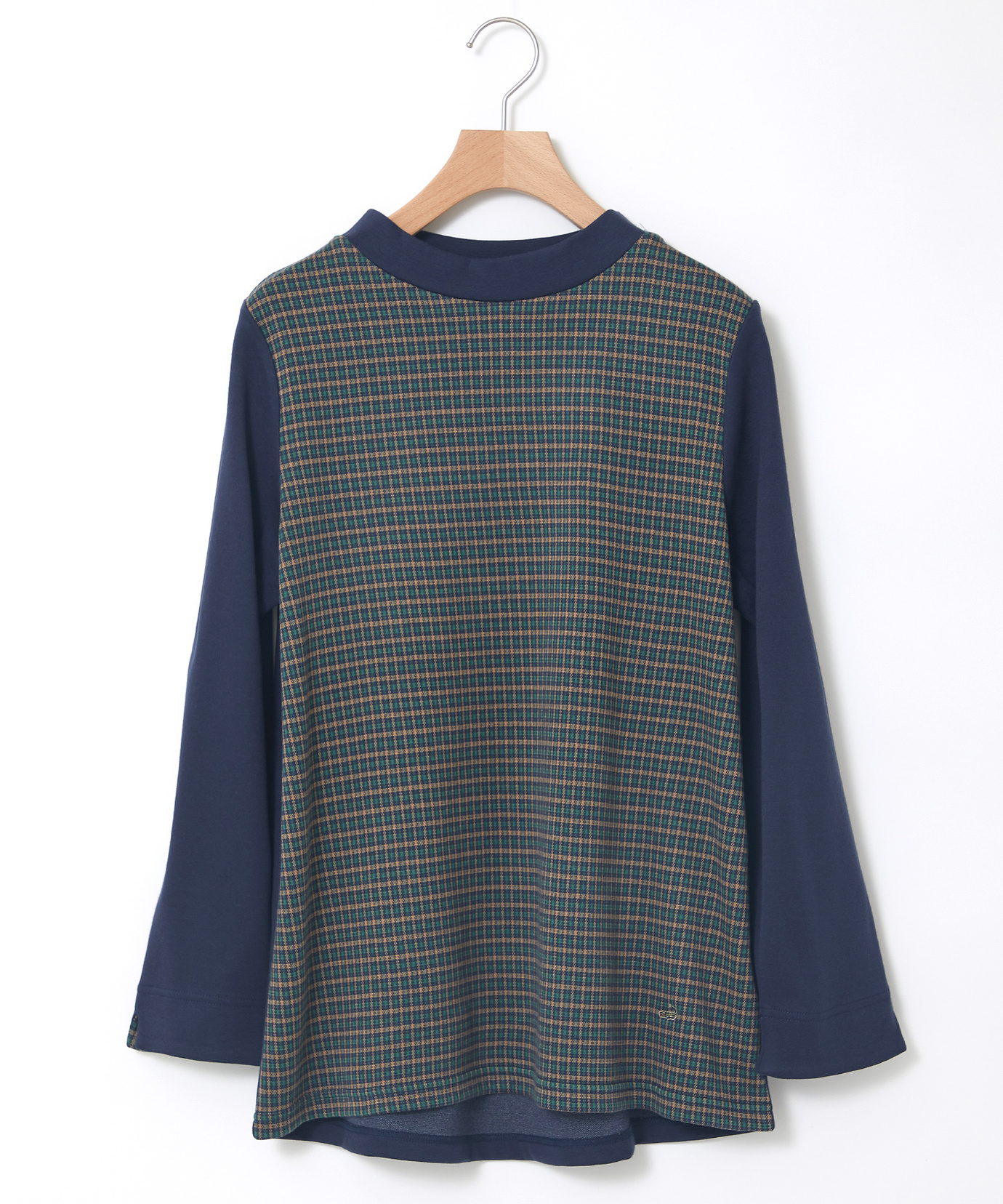 レディース チェック柄 切り替え チュニック通販 [0302-45232