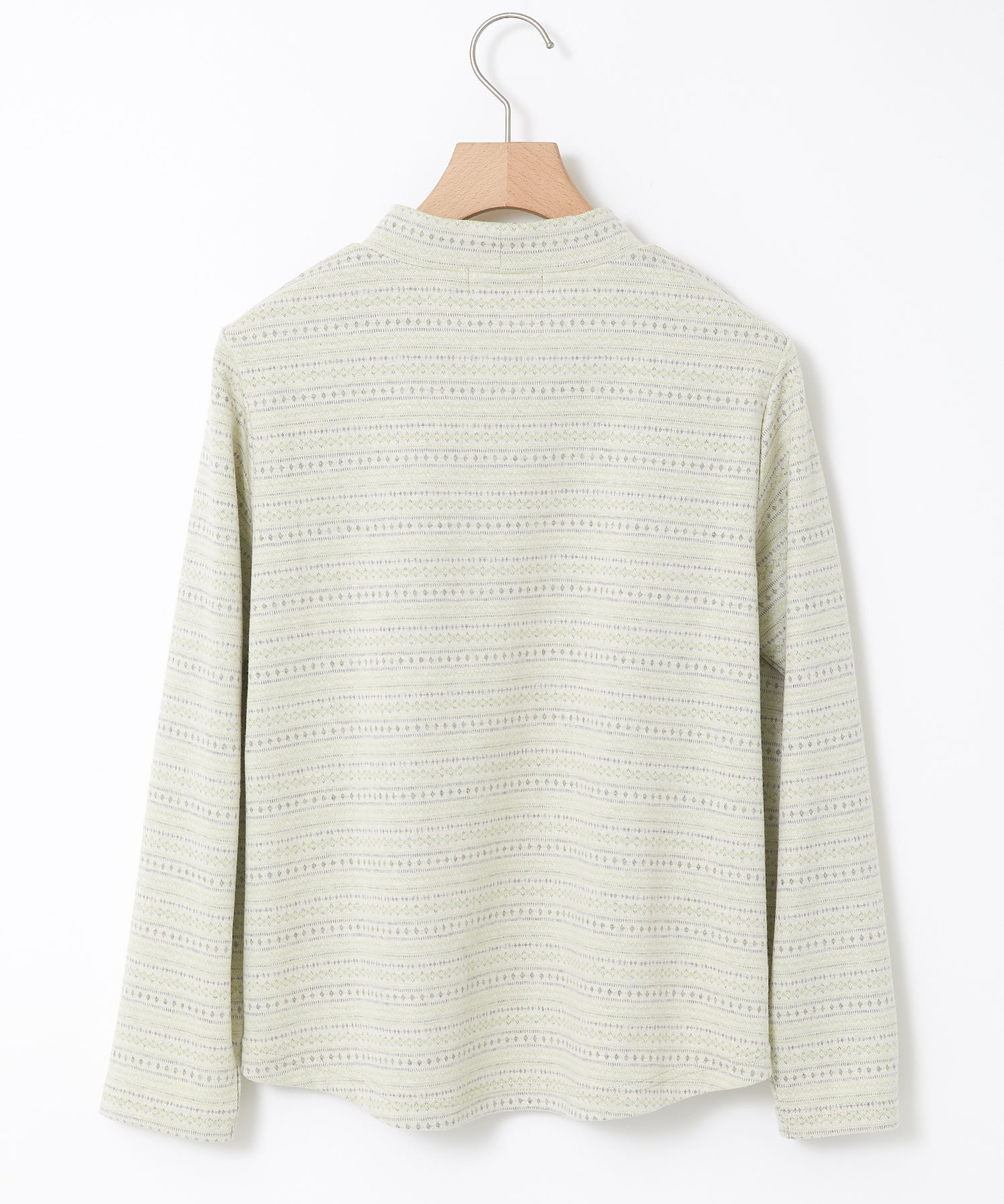 デコタイ レディース ジャカード ノルディック柄 ハイネックカットソー通販