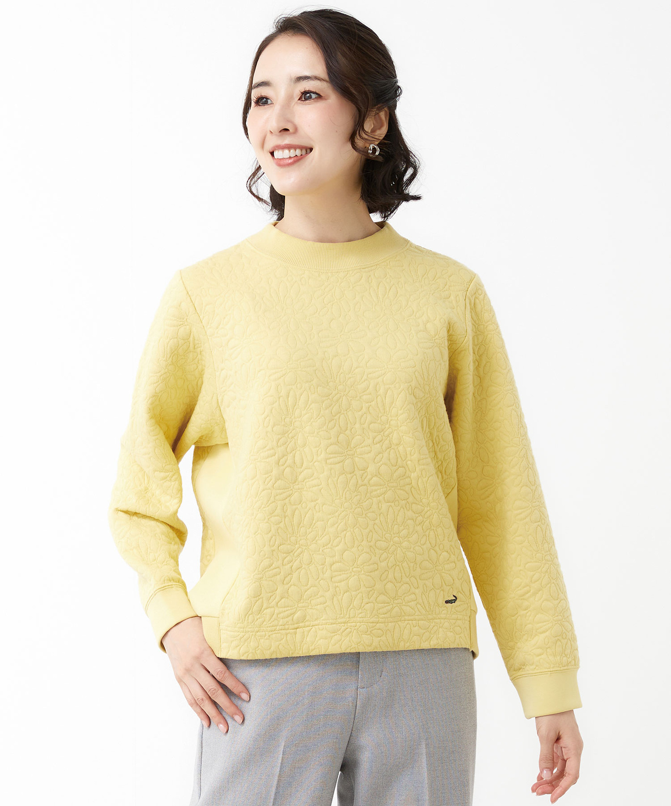 レディース ジャカード フラワーモチーフ プルオーバー通販