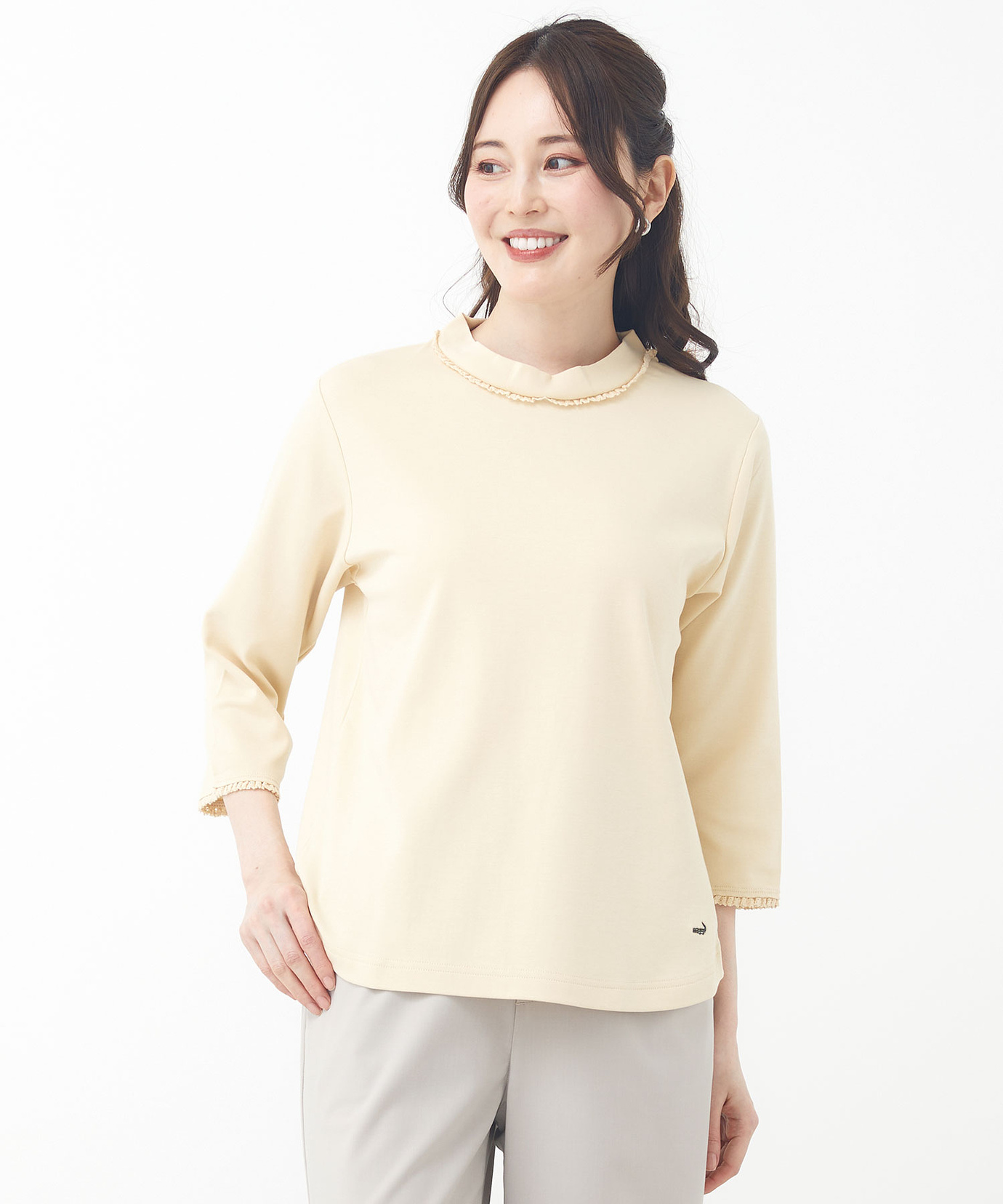 レディース ストレッチレース 七分袖 Tシャツ通販 [0302-53201