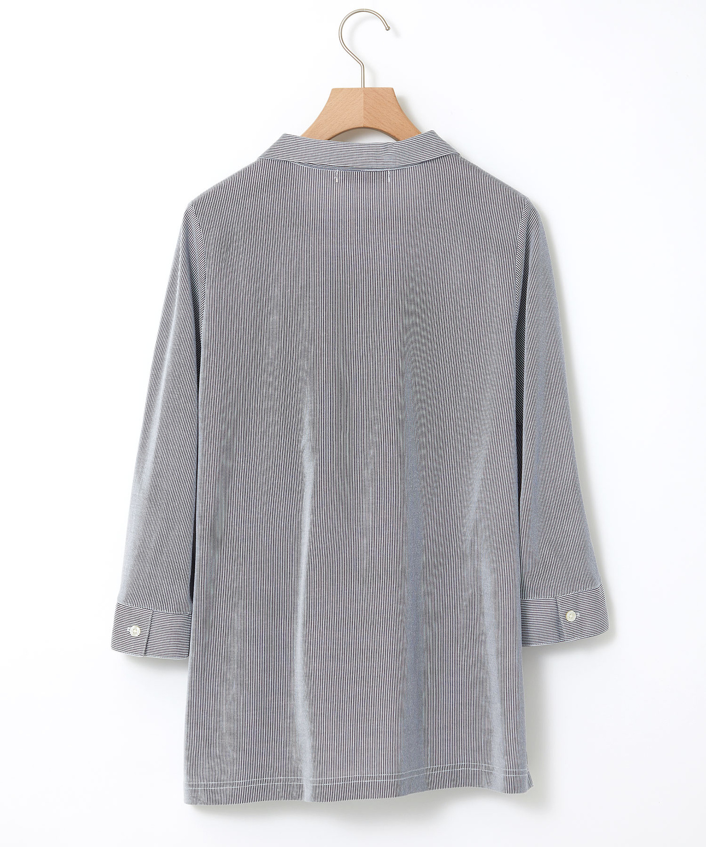 レディース ジャカード ストライプ カットチュニック通販 [0302-53208