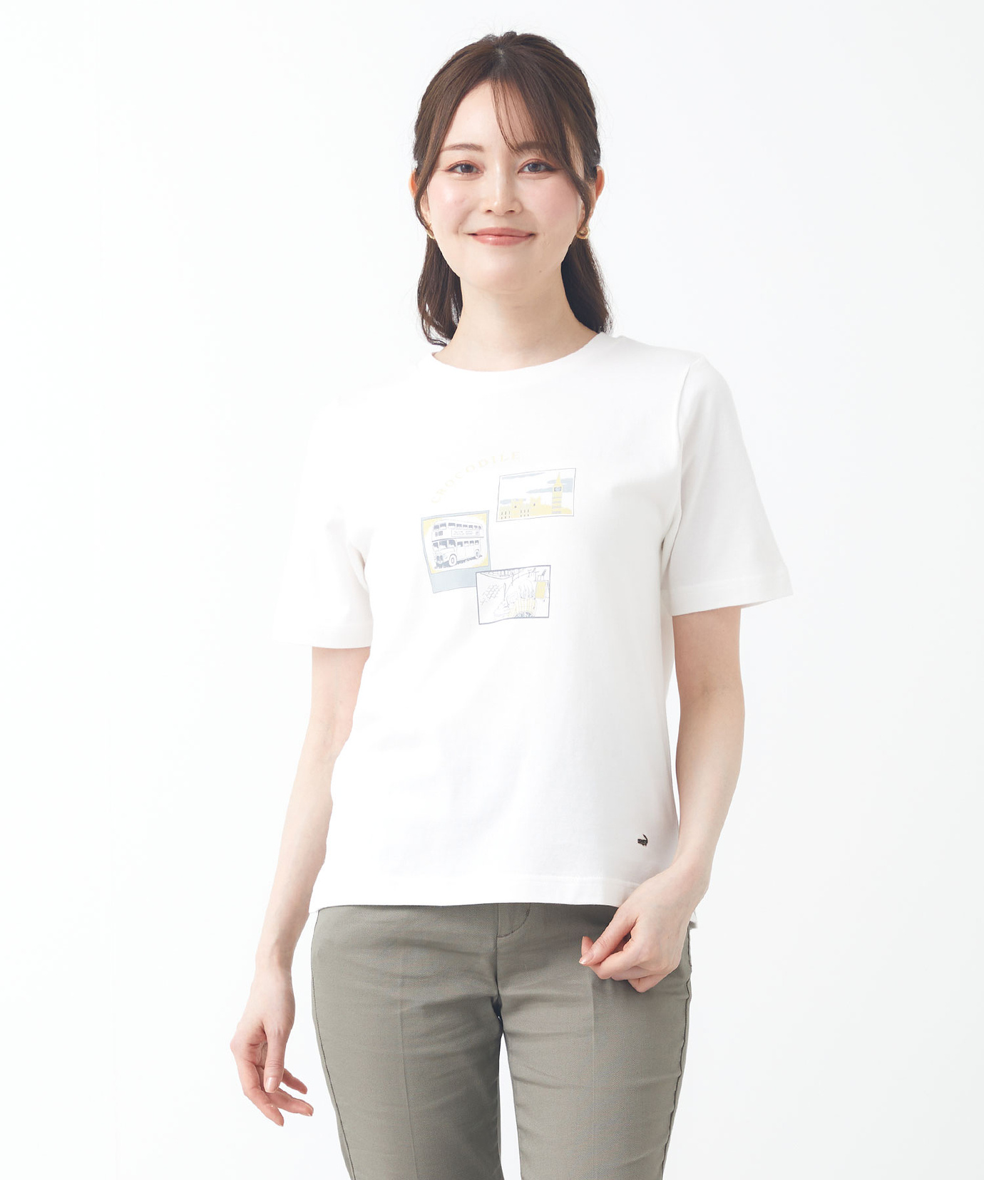 レディース コットン モチーフプリント Tシャツ通販 [0302-53210